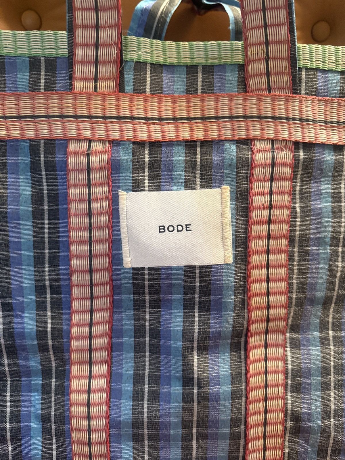 Bode Bode Checkered Big Picnic Zipper Bag [OS] Size ONE SIZE - 2 Thumbnail