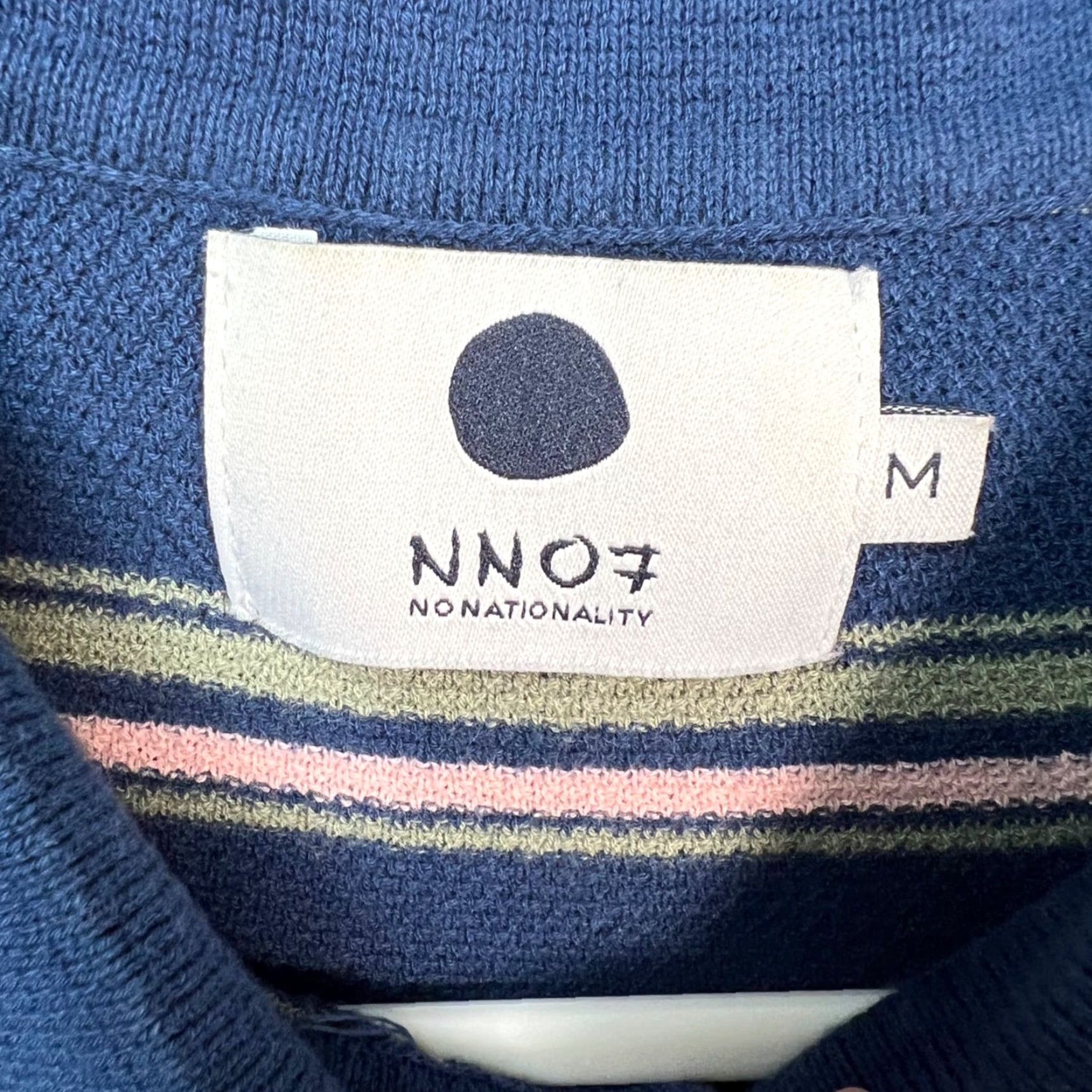 NN07 NN07 No Nationality Mens Polo Shirt Striped Cotton Blend Blue Medium Shirt Mens Size US M / EU 48-50 / 2 - 3 Thumbnail
