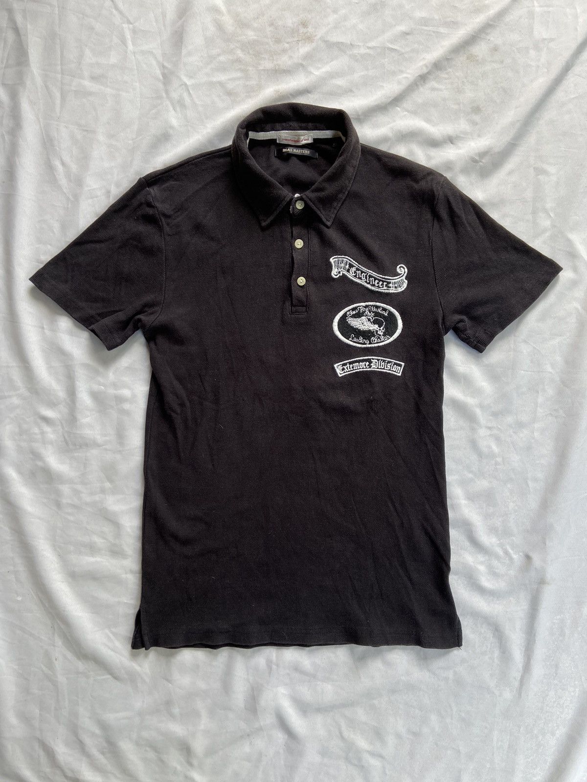 Beauty Beast REAL MASTER SKULL BLUE FIRE MACHINES POLO SHIRT Size US M / EU 48-50 / 2 - 2 Thumbnail