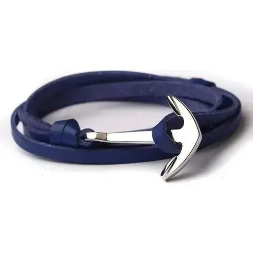 Jewelry Anchor Multilayer Leather Bracelet Size ONE SIZE - 1 Thumbnail