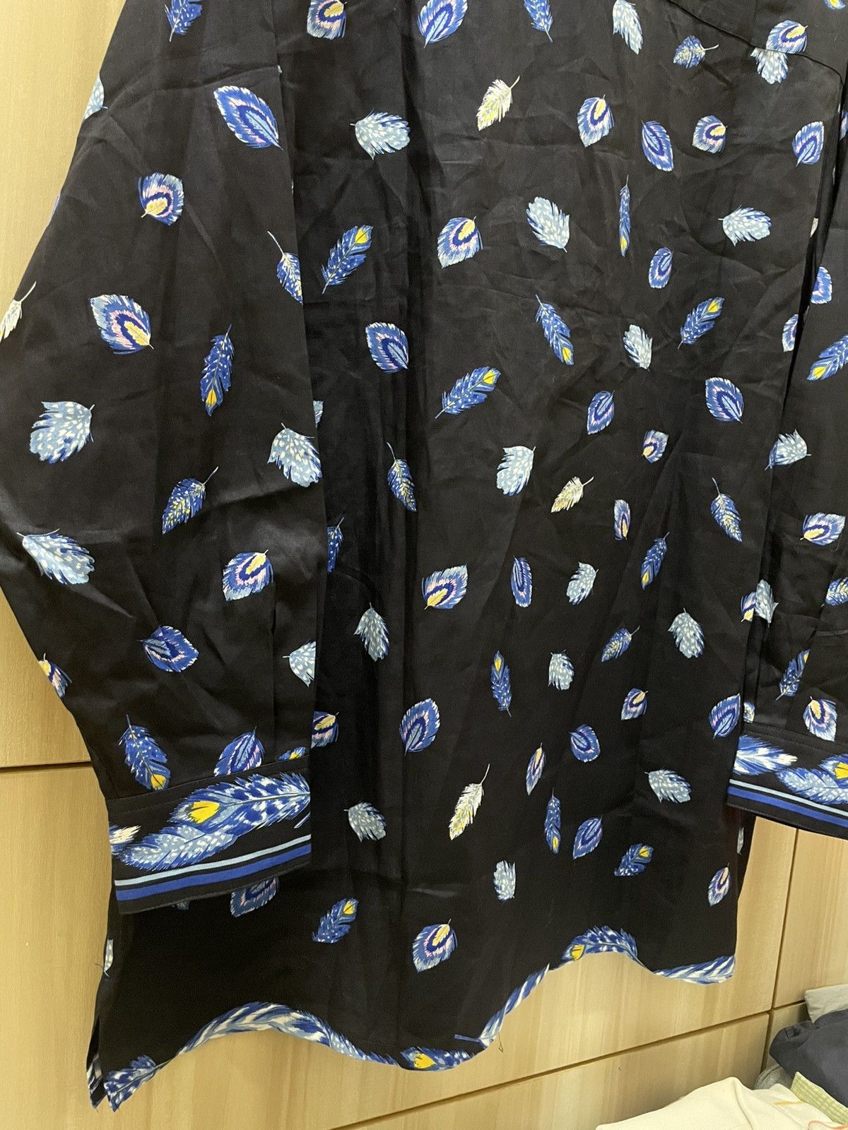 Hanae Mori Hanae Mori Golf Full Print Feather Motif Shirt Size L / US 10 / IT 46 - 5 Thumbnail
