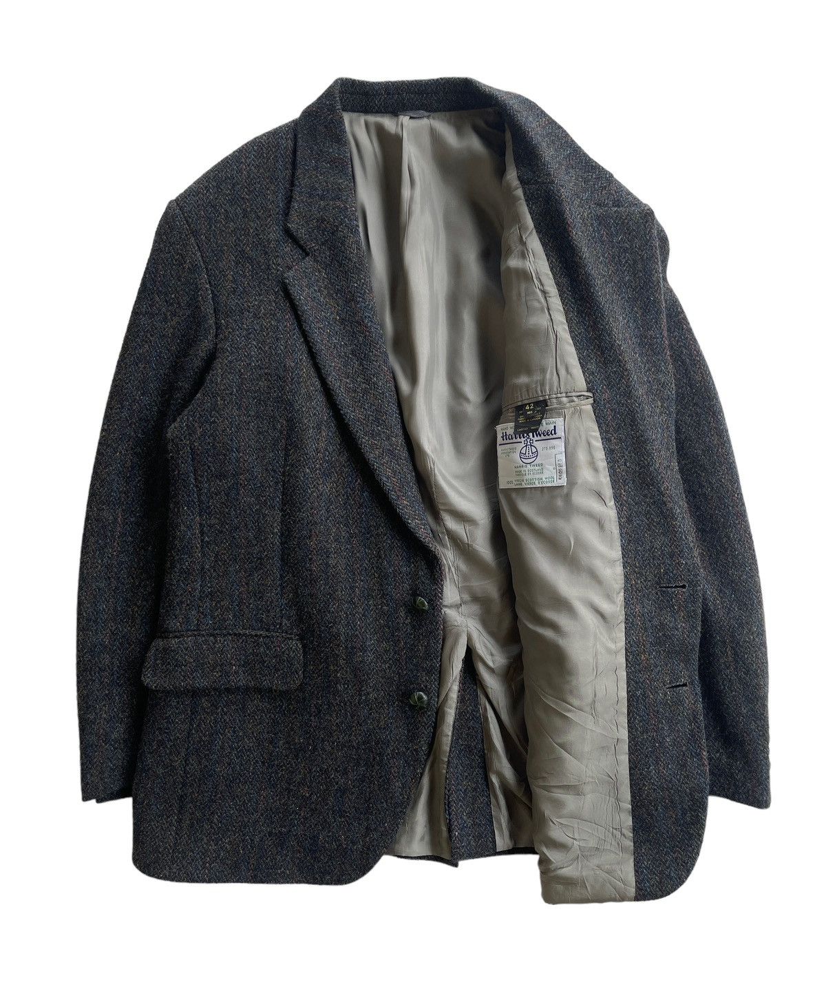 Harris Tweed Vintage Harris Tweed Handwoven Wool Coat Size 42R - 2 Thumbnail