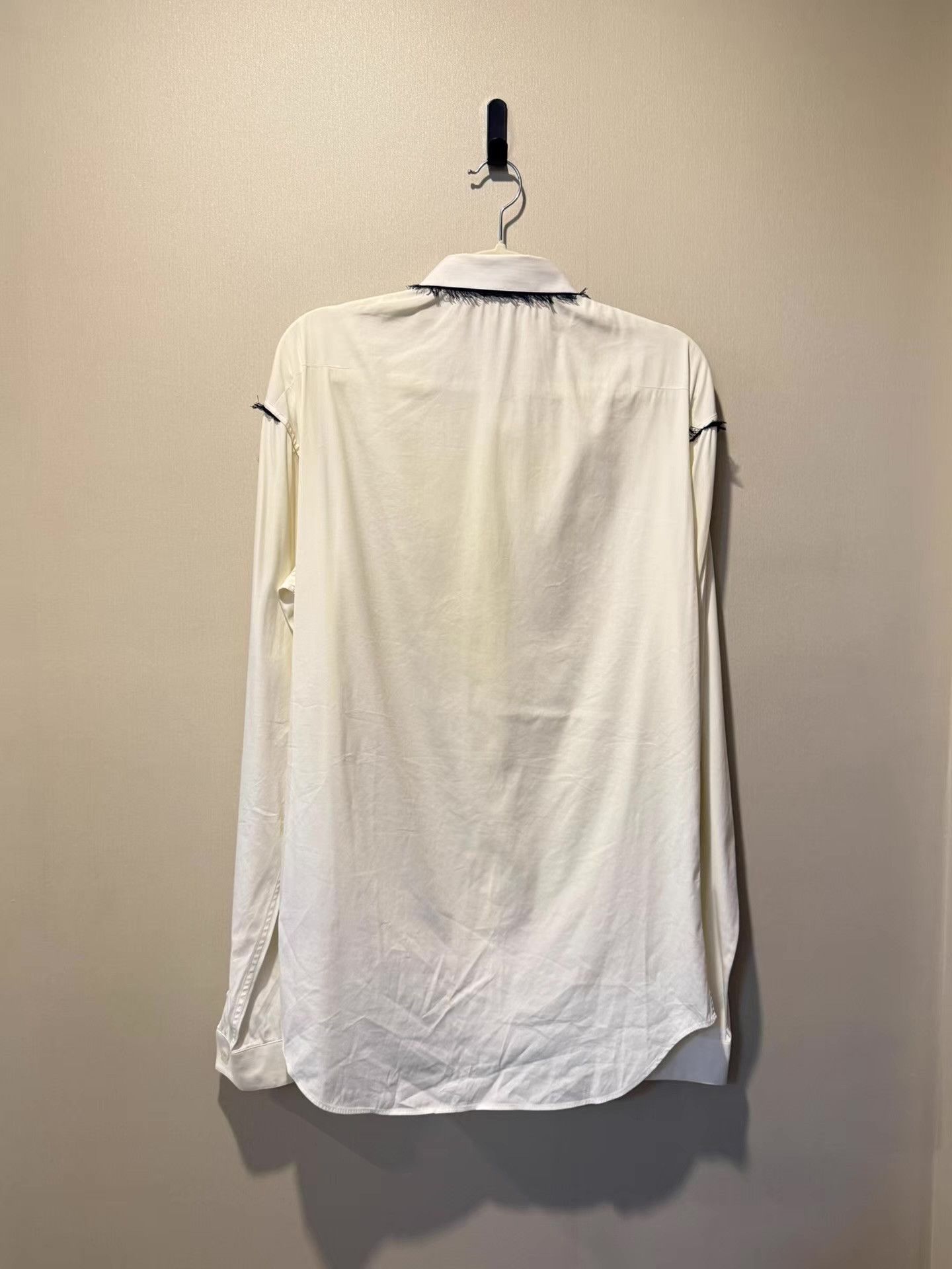 Dior Dior Homme White Shirt with Black Tassels Ｑ20 Size US M / EU 48-50 / 2 - 4 Thumbnail