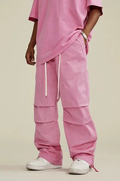 Pink Stacked Sweatpants y2k streetwear retro style