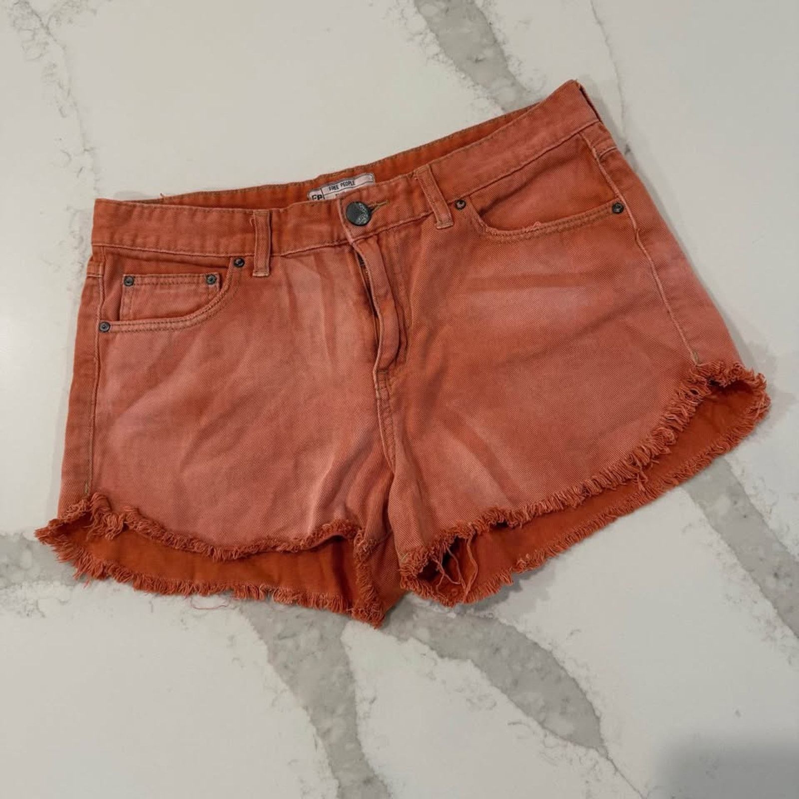 Free People Free People Raw Hem CutOff Denim Jean Shorts Womens 30 Faded Size 30" / US 8 / IT 44 - 1 Thumbnail