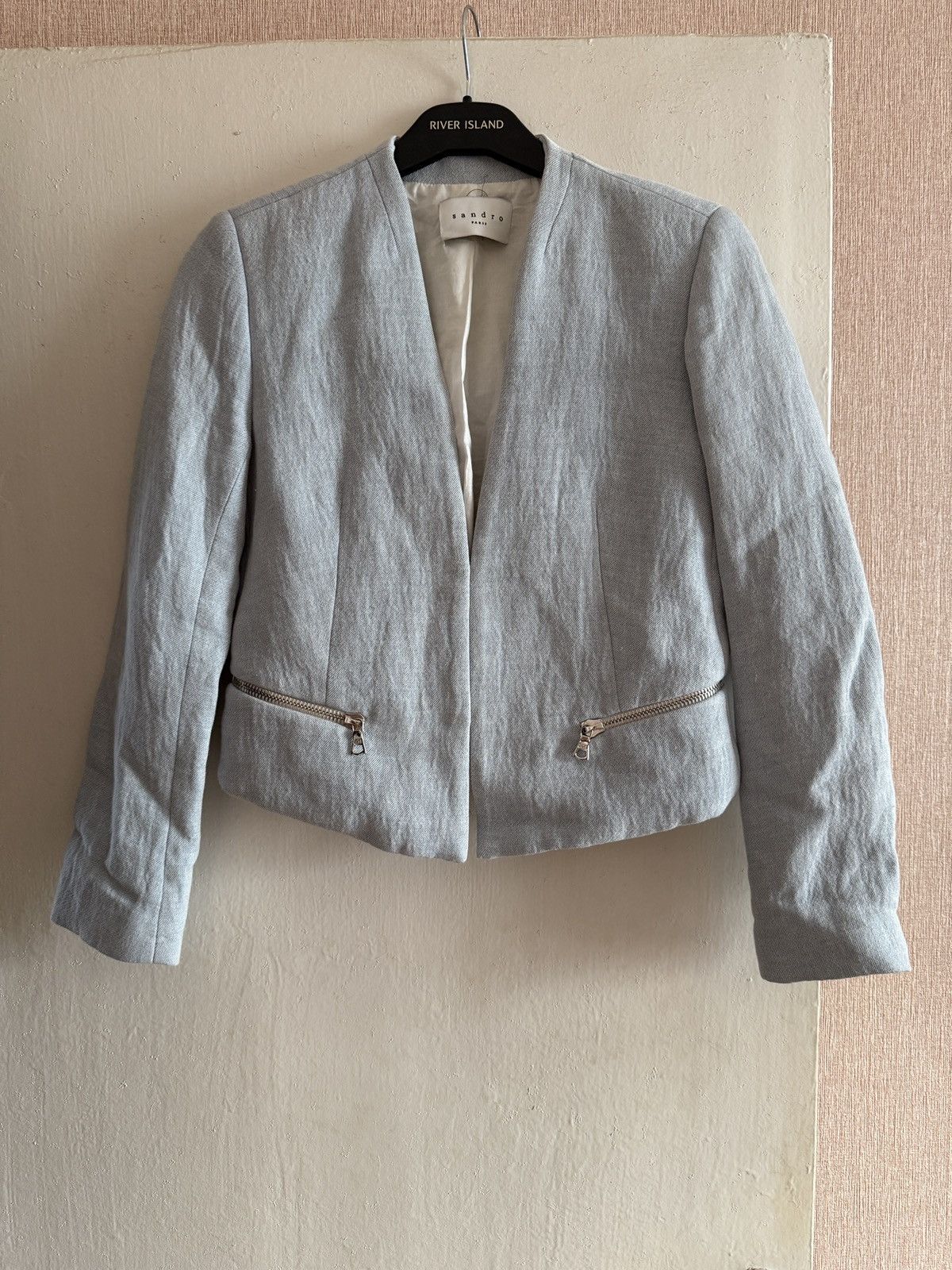 Sandro Vintage Sandro Women’s Linen Blazer Size XS / US 0-2 / IT 36-38 - 1 Thumbnail