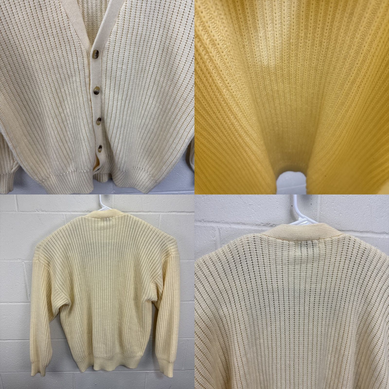 Vintage VINTAGE G.S. Company Cardigan Sweater Mens XL Be Beige Cotton Knit Pullover V-Neck Long Sleeve Button Preppy Vintage Mens XL Sweater Size US XL / EU 56 / 4 - 8 Thumbnail