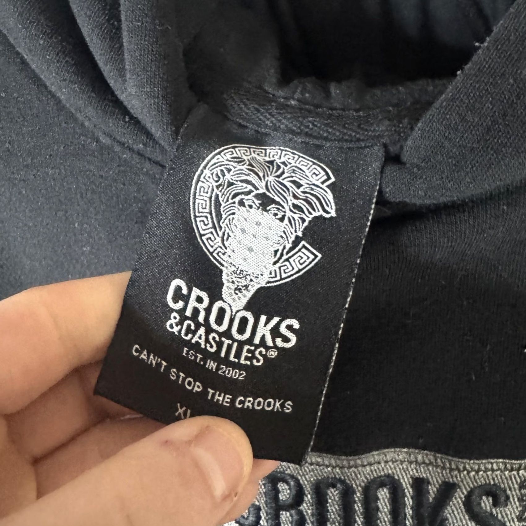 Crooks & Castles Crooks & Castles Hoodie Mens XL Black Fleece Pullover Graphic Logo Sweatshirt Size US XL / EU 56 / 4 - 7 Thumbnail