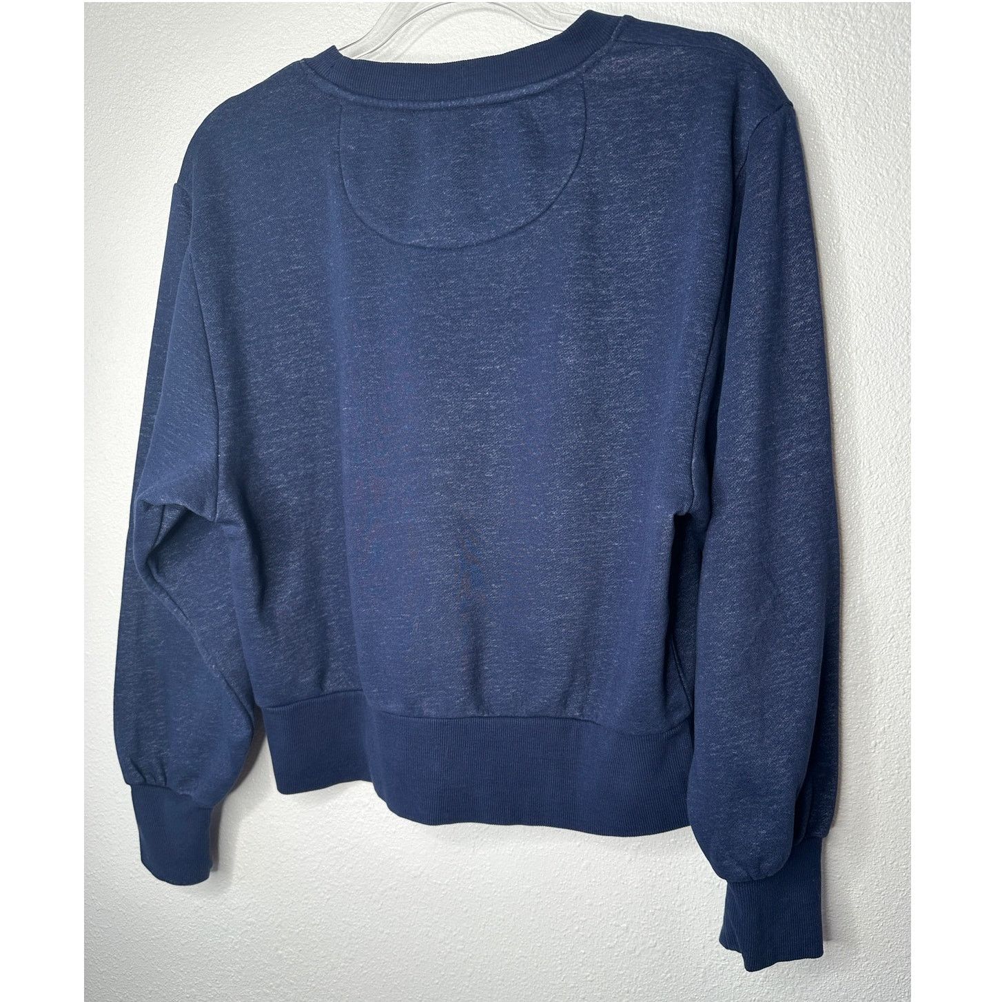 Anthropologie Maeve Navy Blue Visage Graphic Long Sleeve Sweatshirt S Size S / US 4 / IT 40 - 6 Thumbnail