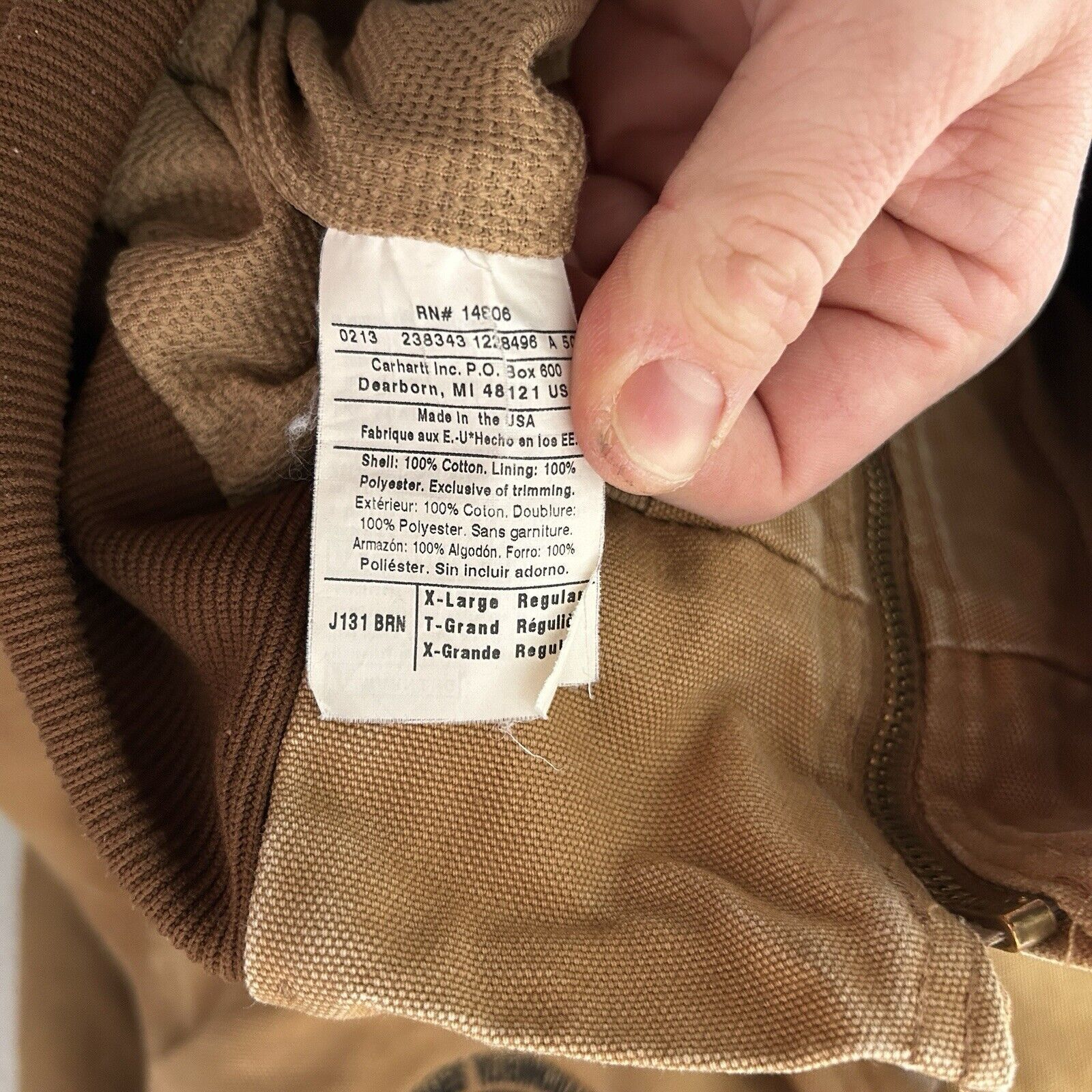 Carhartt Vintage Carhartt Thermal-Lined Active Jacket “Tan” J131 BRN Size US XL / EU 56 / 4 - 5 Thumbnail