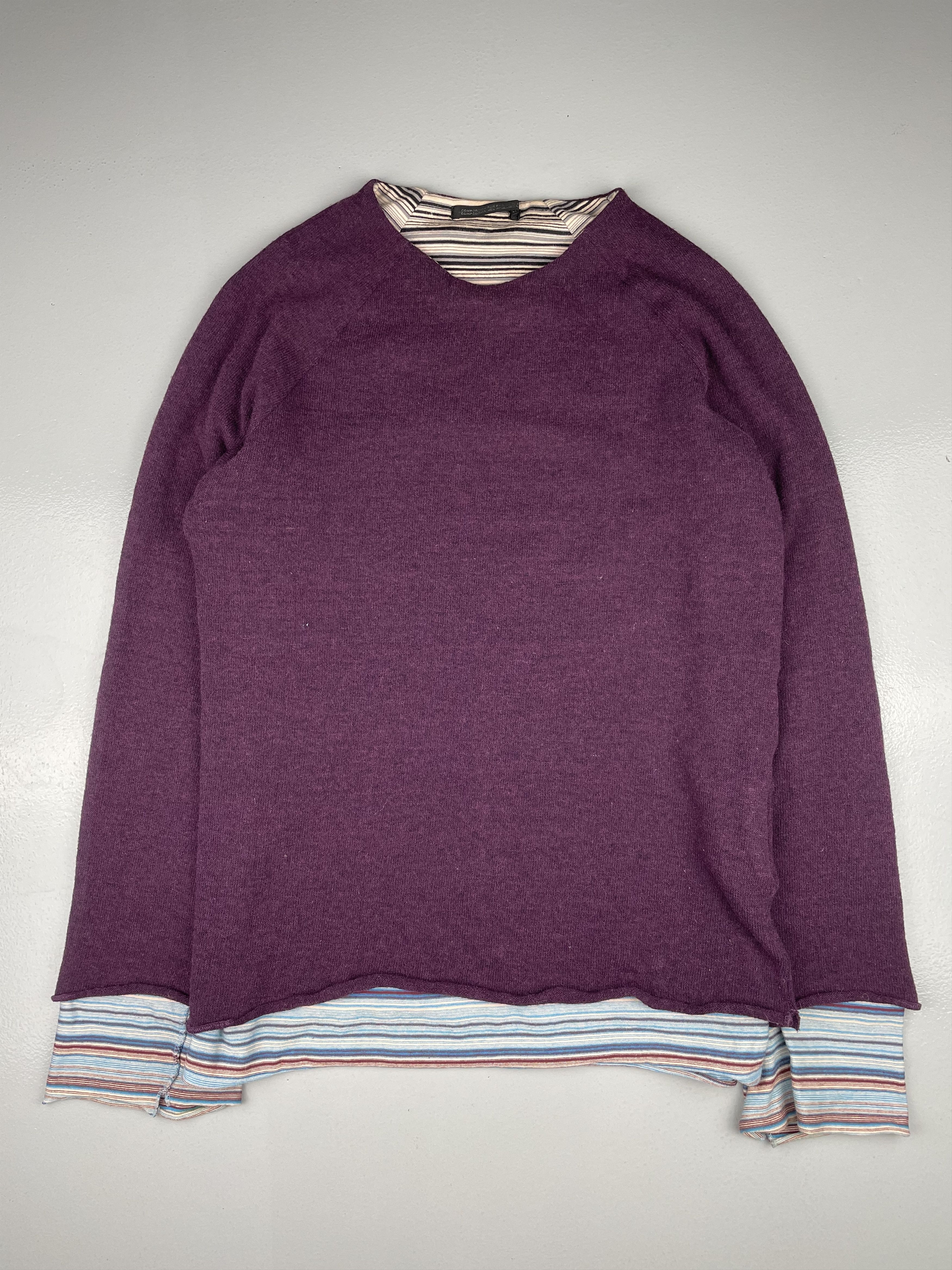 Yohji Yamamoto Y's by Yohji Yamamoto - A/W 2000 - double layer wool sweater Size M / US 6-8 / IT 42-44 - 1 Thumbnail