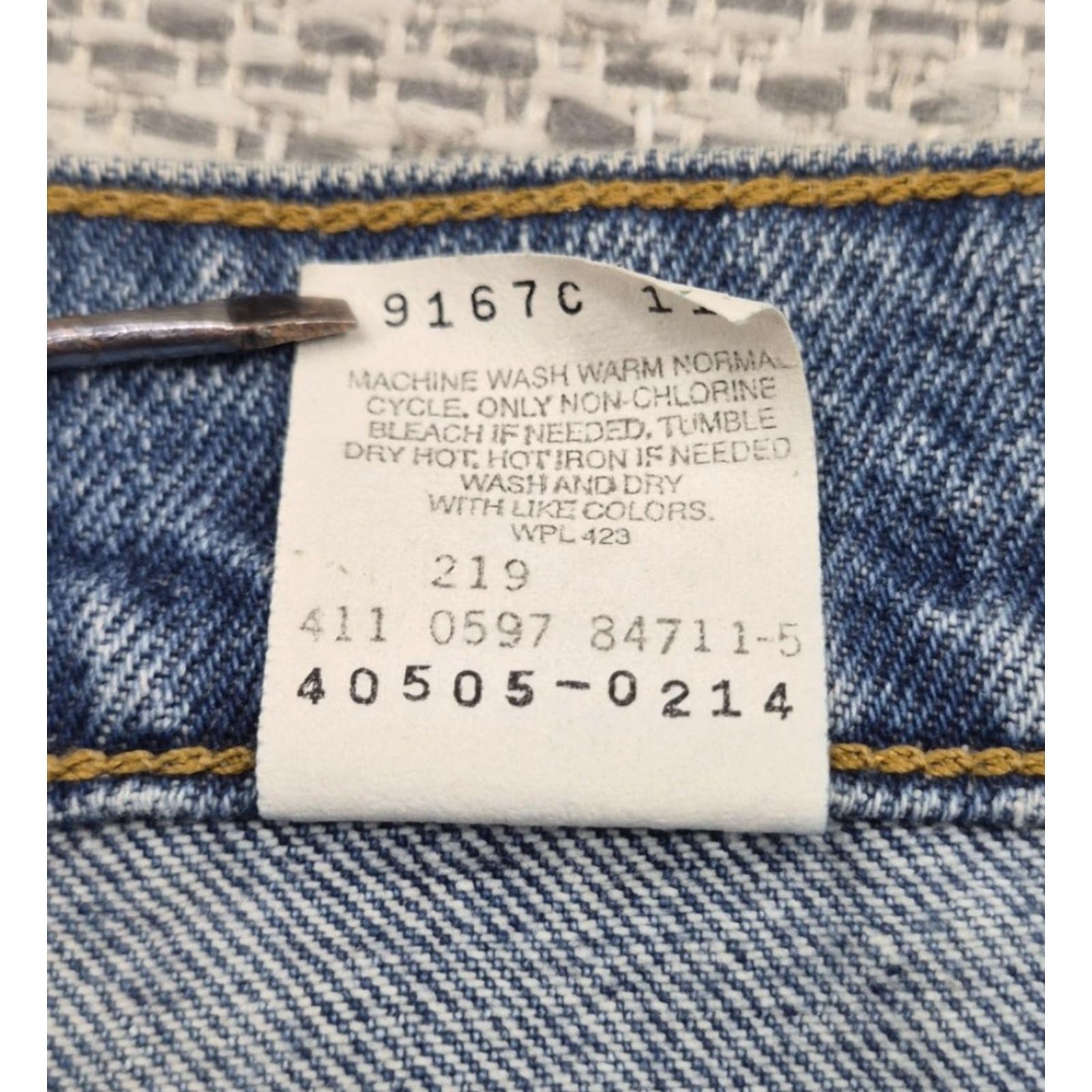 Levi's VINTAGE Levi's Jeans 505 Men's 40x30 Blue Regular Fit Straight Leg Denim Orange Tab Size US 40 / EU 56 - 6 Thumbnail