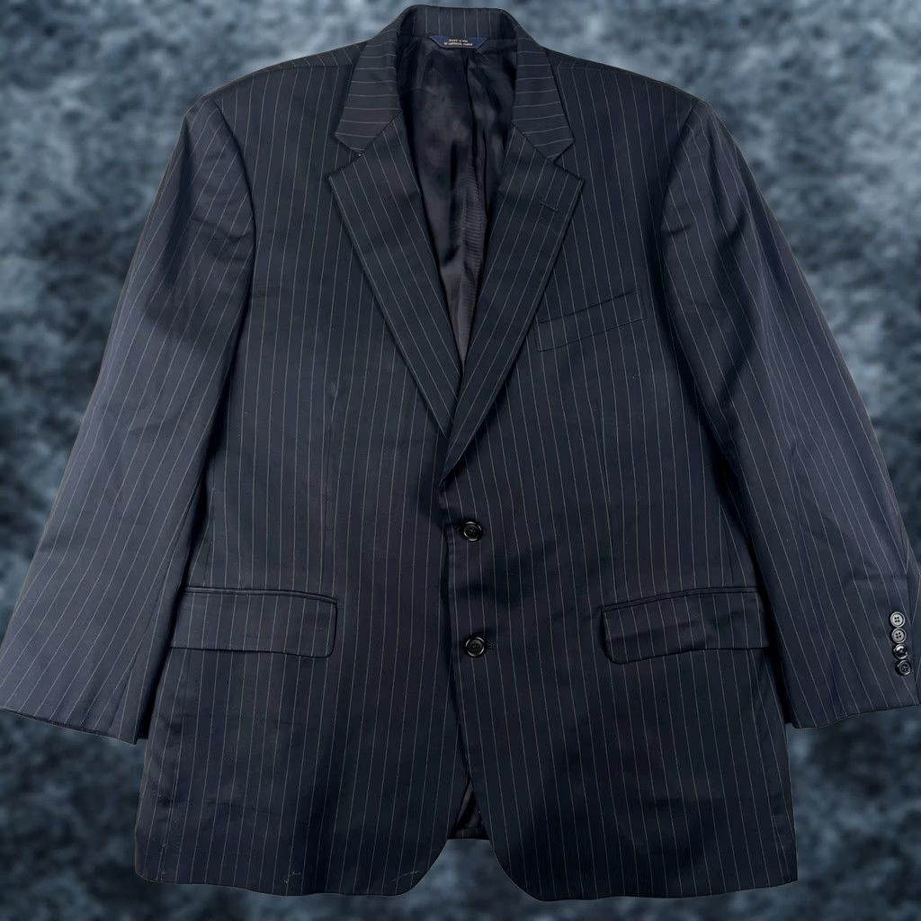 Brooks Brothers Brooks Brothers Madison Suit Set Mens 45R 40x30 Blue Pinstripe Wool Coat Pants Size 48R - 1 Thumbnail