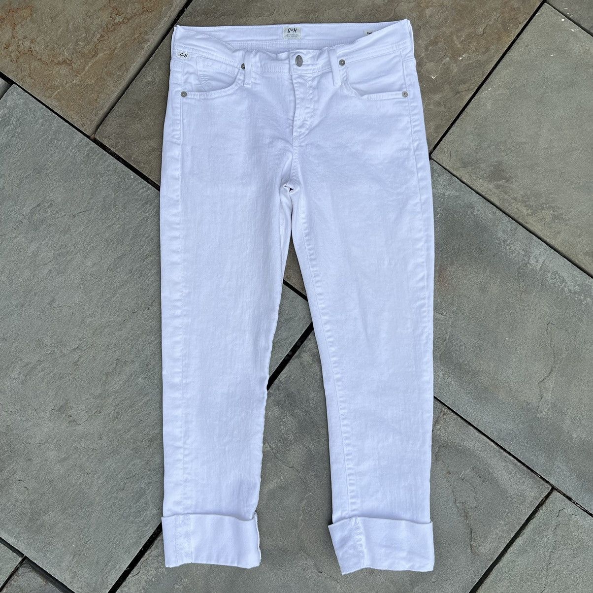 Citizens Of Humanity Citizens of Humanity White Cuffed Jeans Size 27" / US 4 / IT 40 - 1 Thumbnail