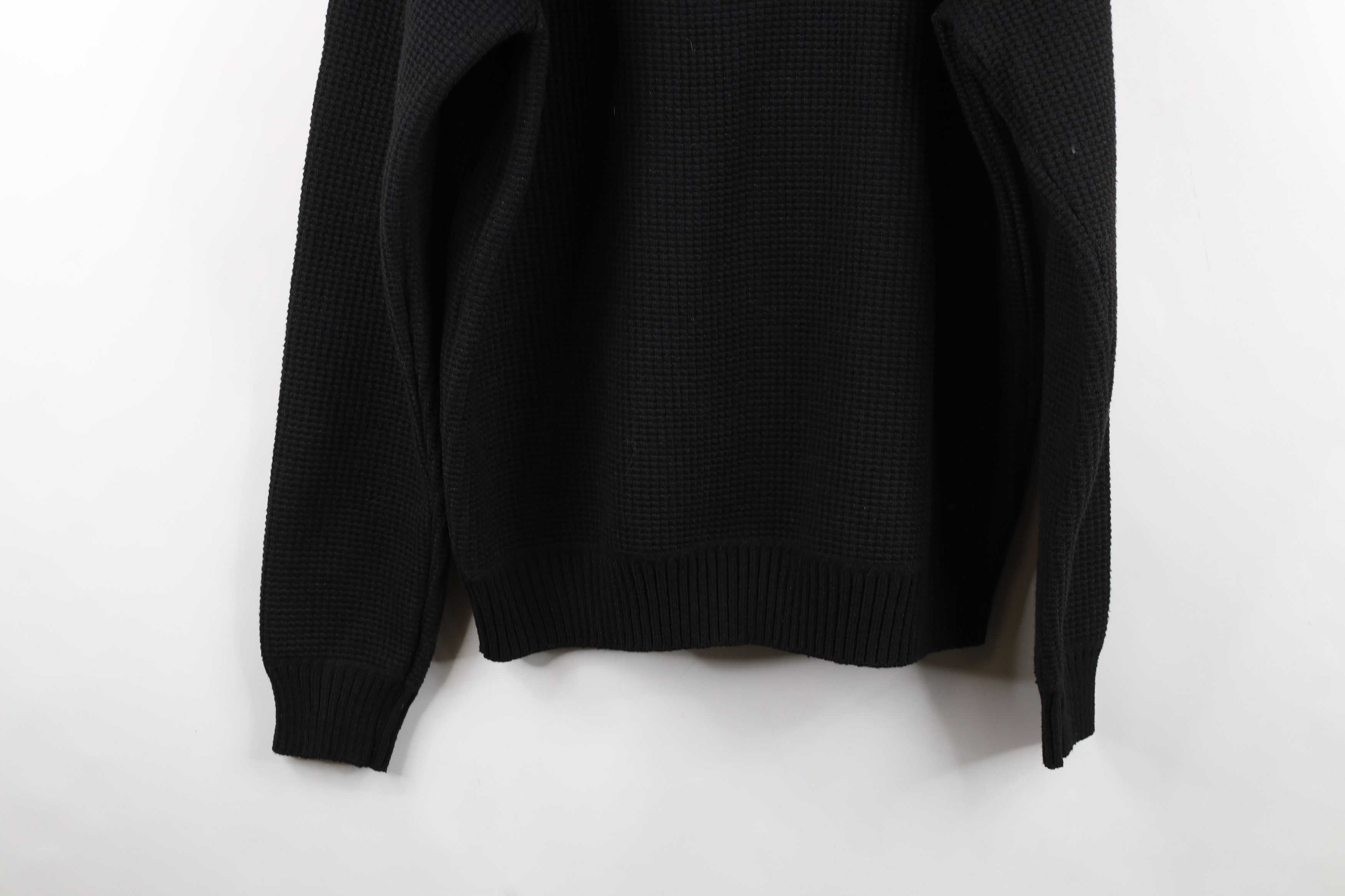 Vintage Vintage 90s Thermal Knit Half Zip Sweater Jacket Swacket Size US L / EU 52-54 / 3 - 12 Thumbnail