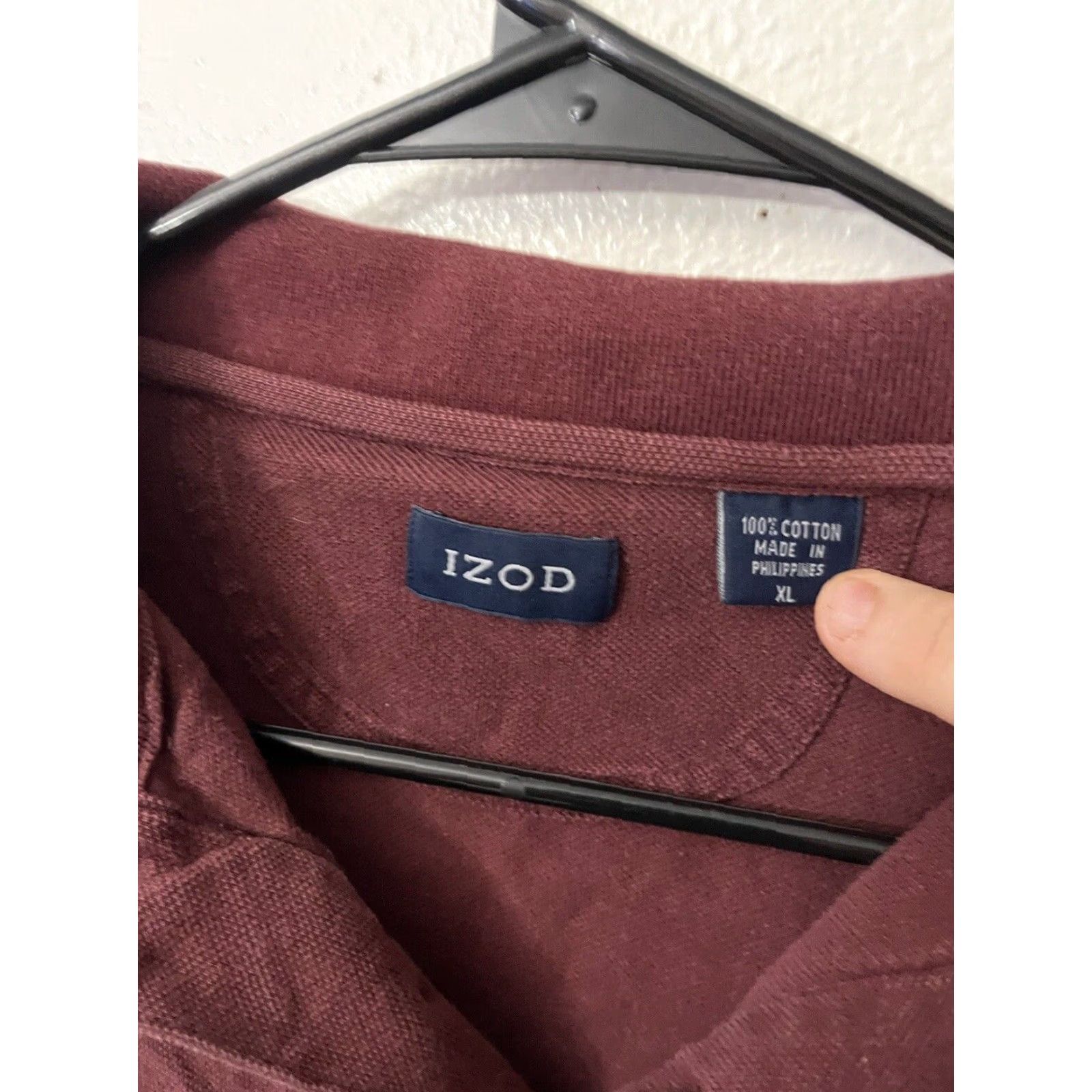 Izod IZOD Golf Polo Shirt Mens XL Burgundy Short Sleeve Embroidered Logo Sports Classic Size US XL / EU 56 / 4 - 2 Thumbnail