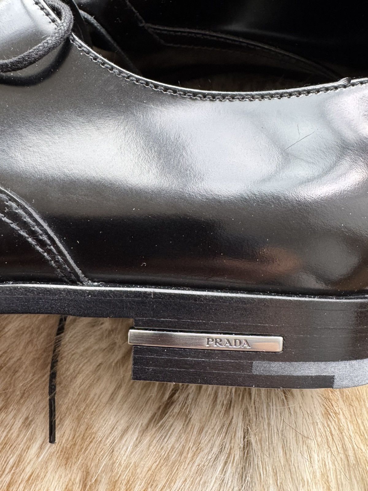 Leather dress shoes