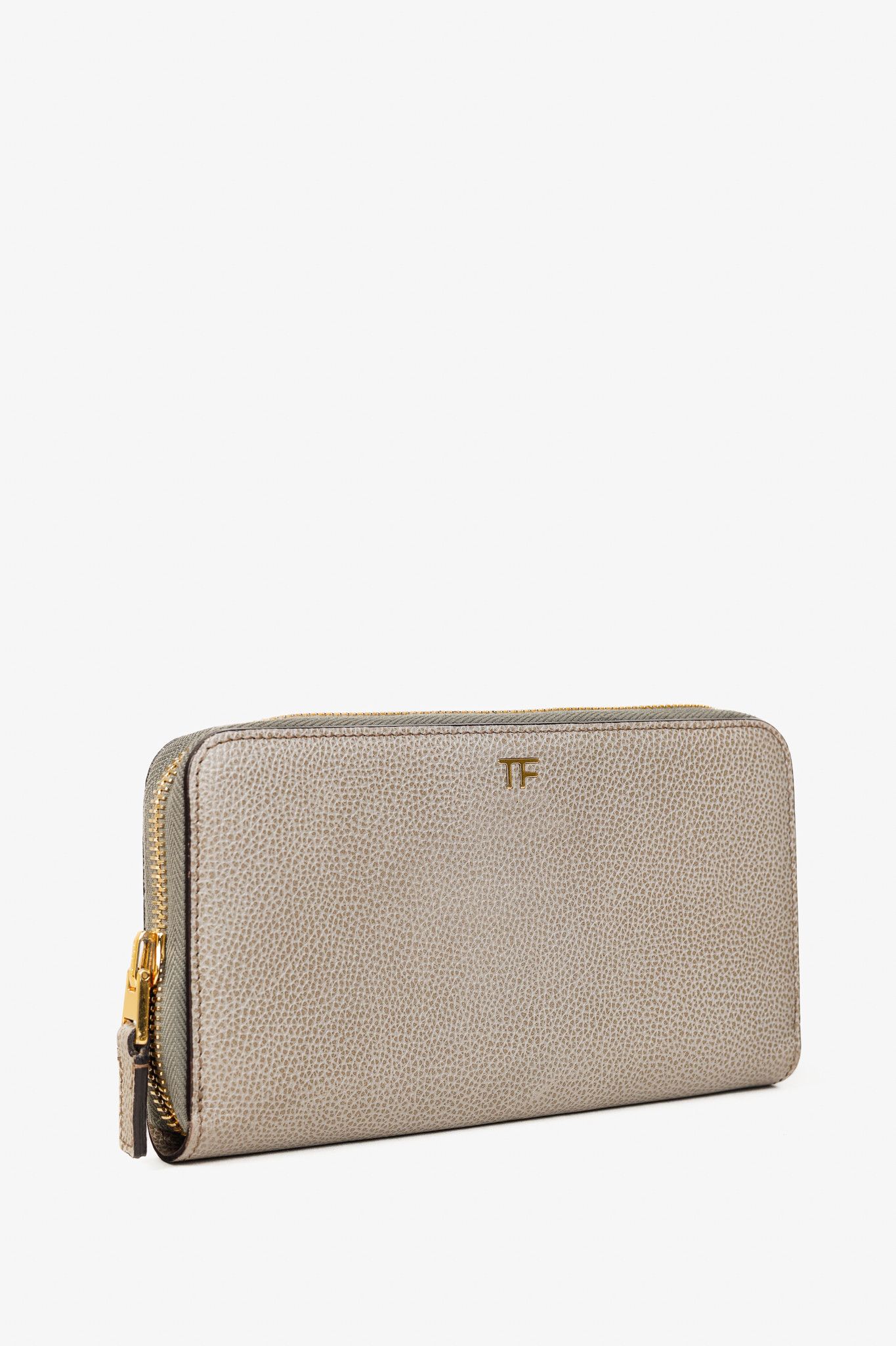 Tom Ford Tom Ford Zip Around Long Grey Pebbled Leather Wallet Size ONE SIZE - 2 Thumbnail