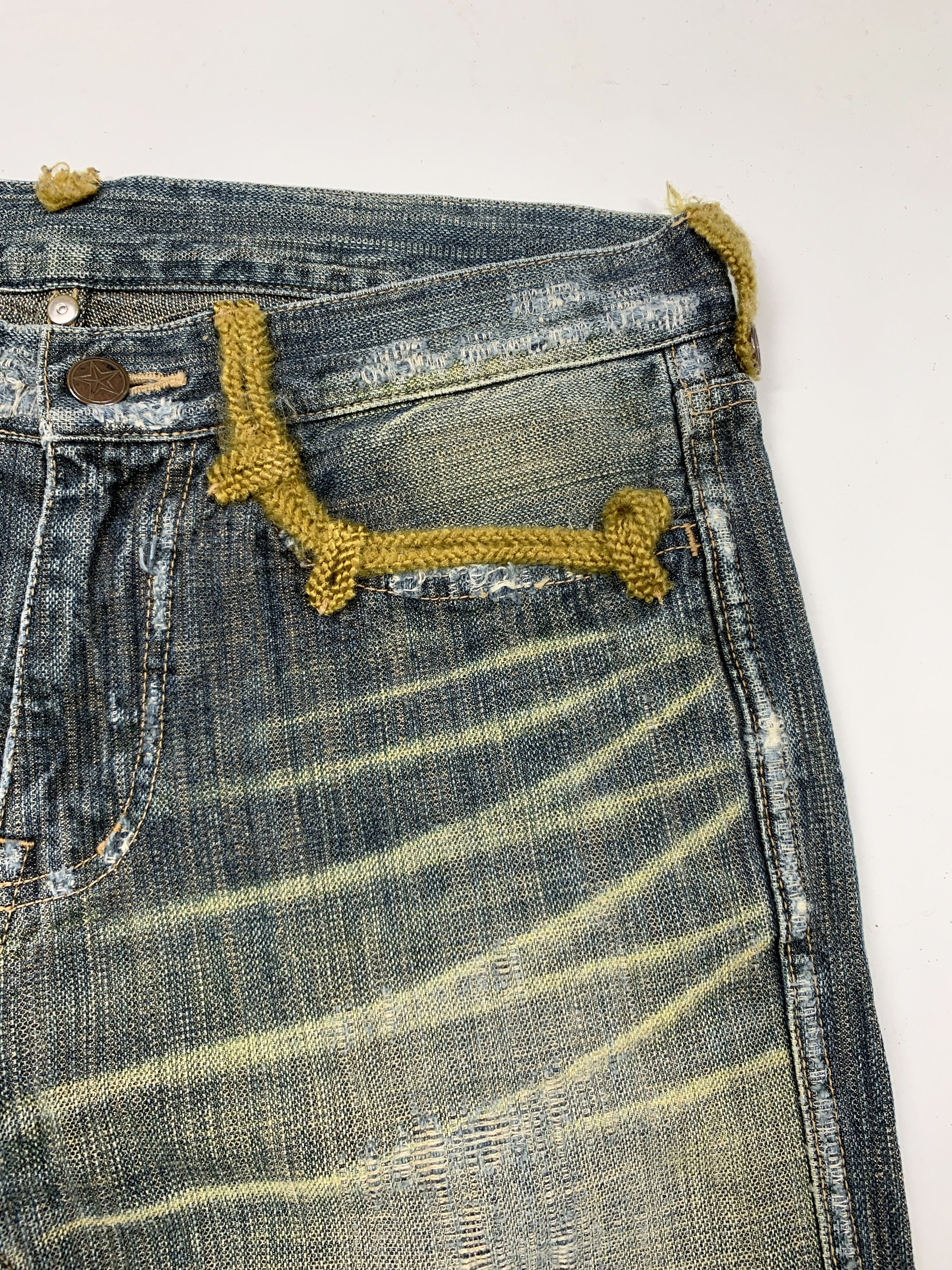 Hysteric Glamour × Japanese Brand Ozone Rocks 90s Military DIstressed Jeans Size US 30 / EU 46 - 8 Thumbnail