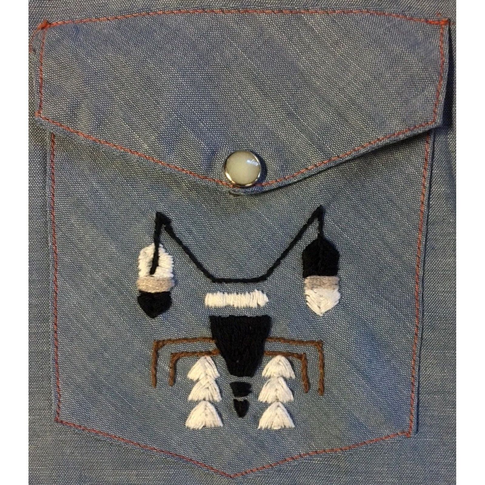 Vintage Vintage 60s 70s JC Penney Big Mac Native Art Pearl Snap Shirt M USA Western Chambray Size US M / EU 48-50 / 2 - 4 Thumbnail