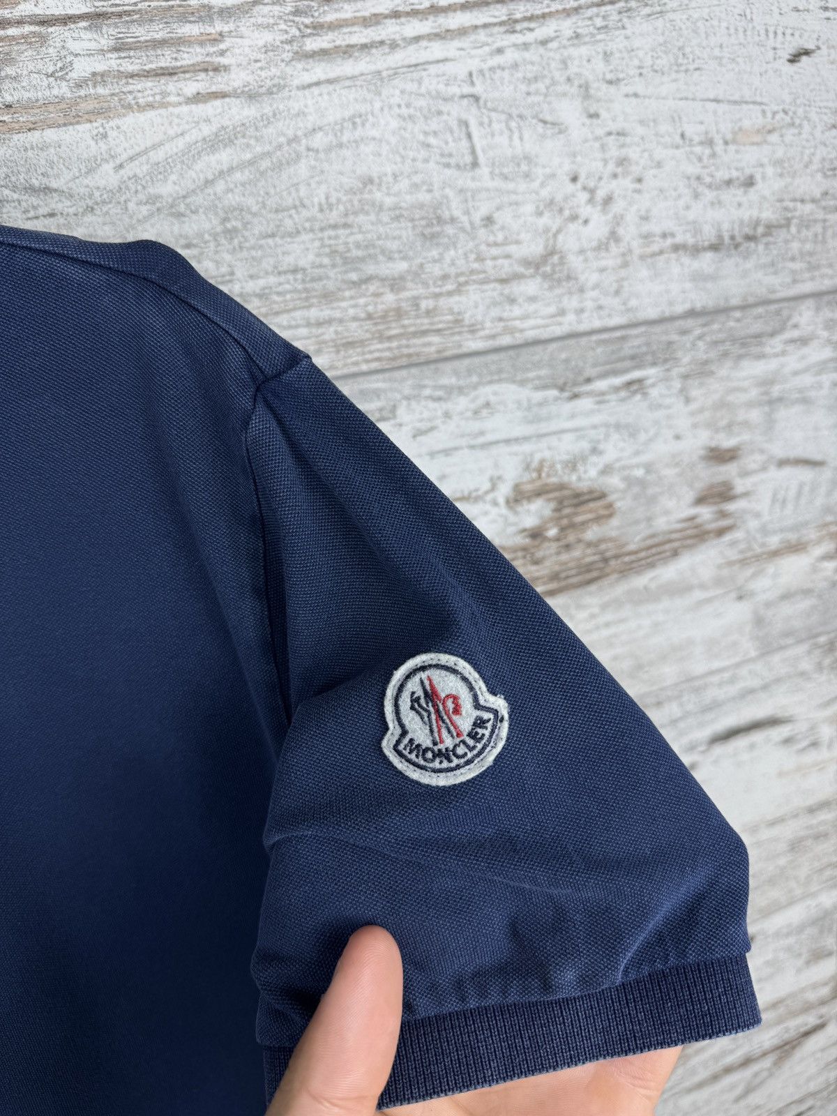 Moncler Mens Vintage Moncler polos garment dye luxury T-shirt tee Size US M / EU 48-50 / 2 - 7 Thumbnail