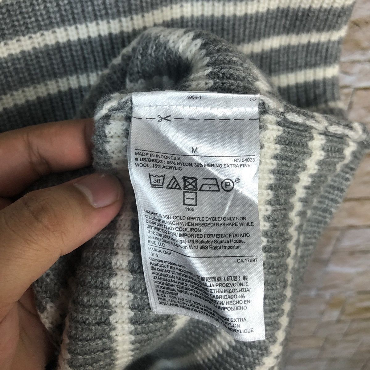 Gap × Homespun Knitwear × OVER THE STRiPES Gap Stripe Grey Knitwear #A173 Size M / US 6-8 / IT 42-44 - 11 Thumbnail