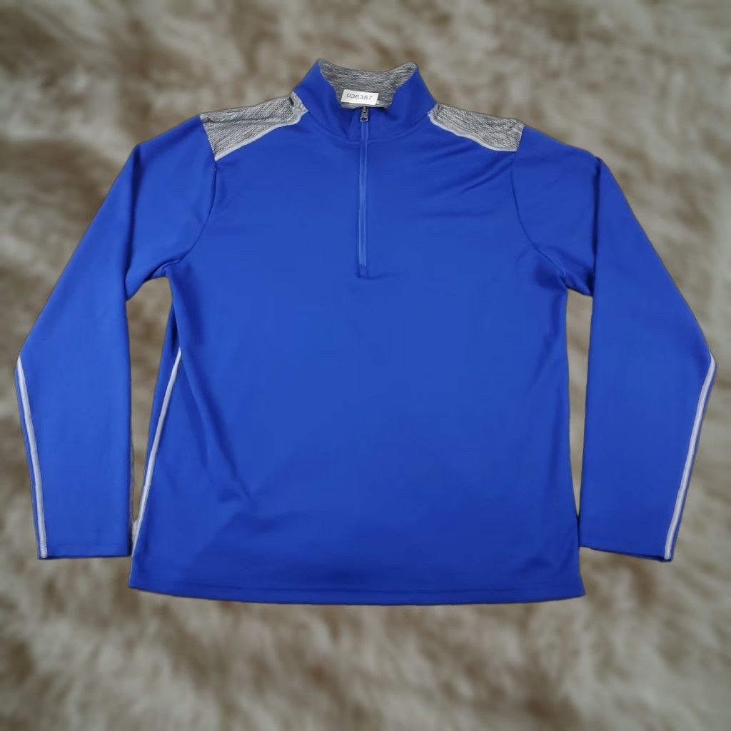 Champion Champion Shirt Mens Large Blue 1/4 Zip Pullover Long Sleeve Activewear Golf Casual Travel Size US L / EU 52-54 / 3 - 1 Thumbnail