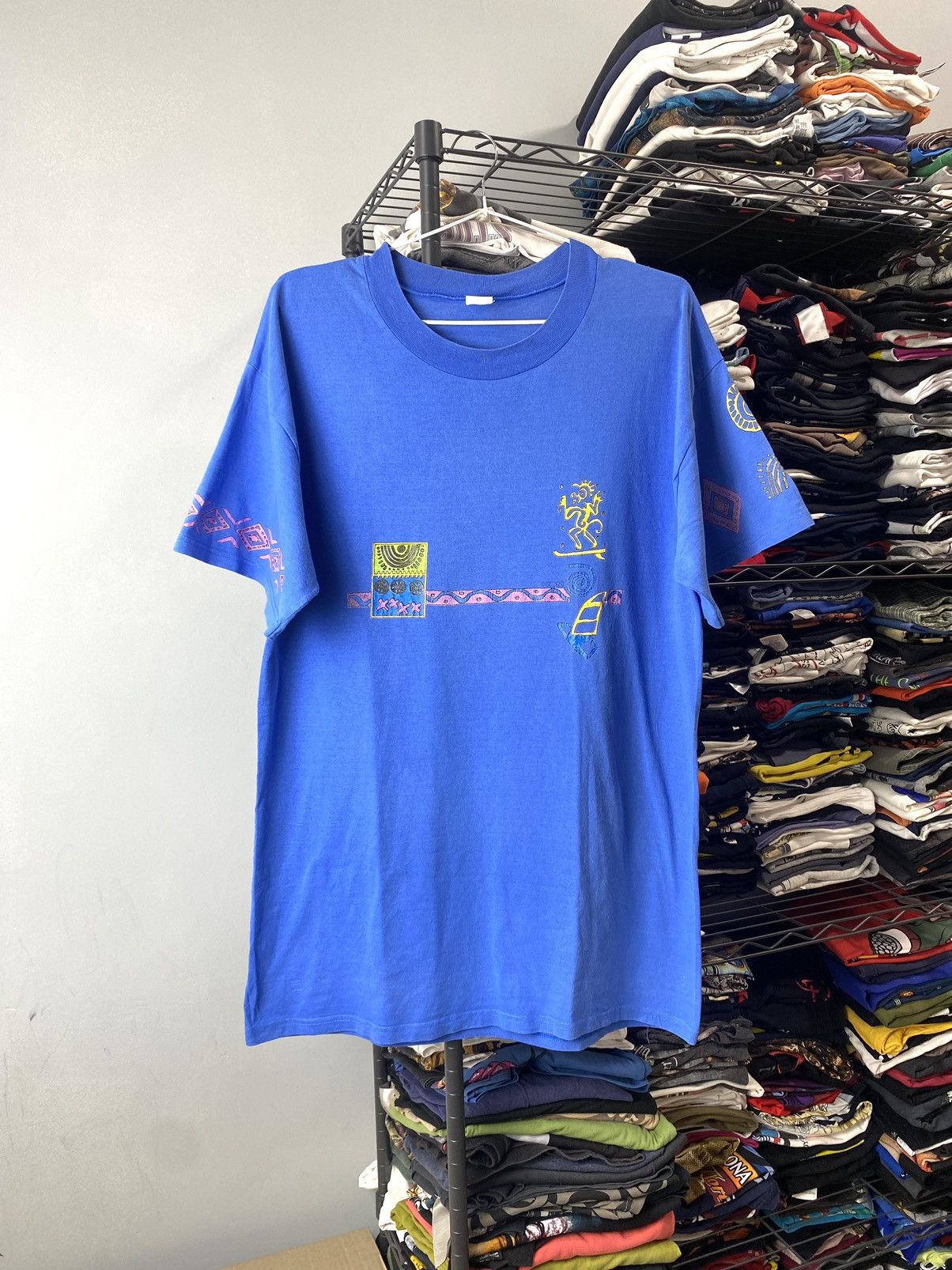 Vintage Vintage 1990’s Hom Surf Style T Shirt Size US XL / EU 56 / 4 - 2 Thumbnail