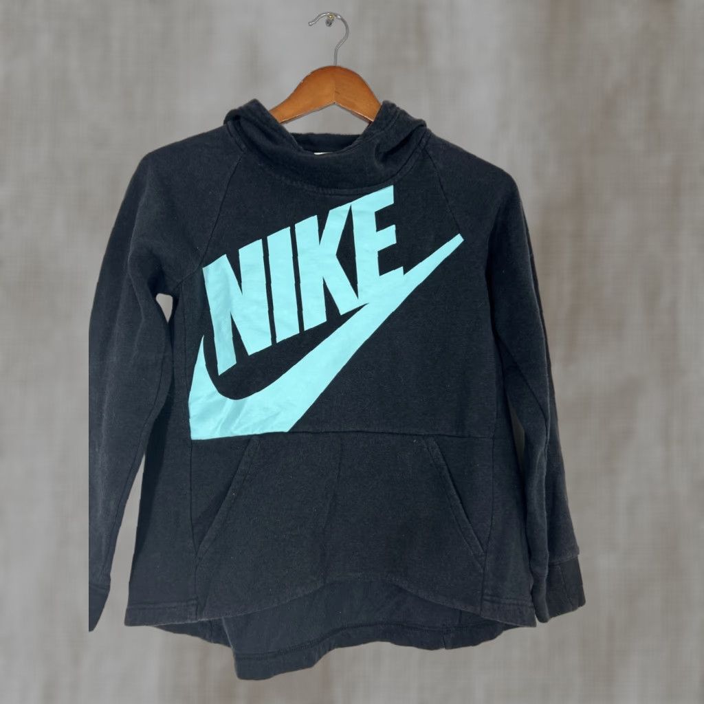 Nike Nike Hoodie Womens Medium Black Fitted Cowl Neck Long Sleeve Pullover Activewear 90s? (adjust if necessary) Size M / US 6-8 / IT 42-44 - 1 Thumbnail