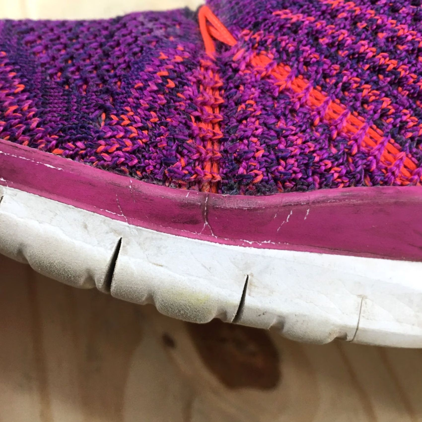 Nike Nike Womens 7 Purple Free TR Flyknit Running Training Sneakers Lace Up 718785502 Size US 7 / IT 37 - 6 Thumbnail
