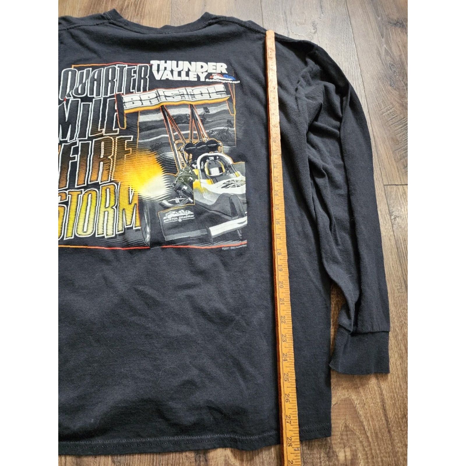Doublet Mens 2XL Tennessee Bristol Motor Speedway T Shirt Double Sided Racing Black Crew Neck Long Sleeve USA Nascar Sports America Men Size US XXL / EU 58 / 5 - 4 Thumbnail