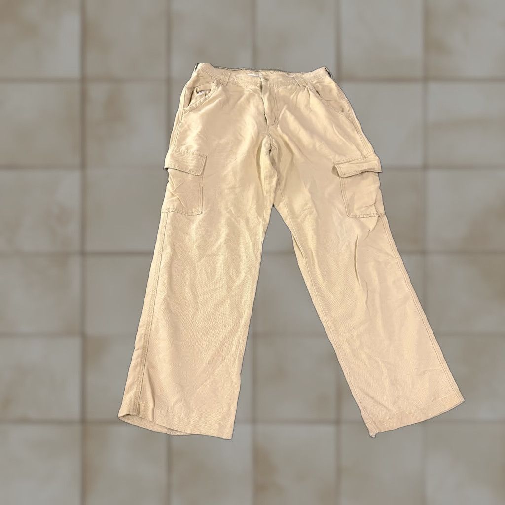 Tommy Bahama Tommy Bahama Pants Mens 32X30 Chino Flat Front Cargo Casual Beige Beige Pockets Modern 32 in Inseam Mens Regular Straight Cotton Size US 30 / EU 46 - 1 Thumbnail