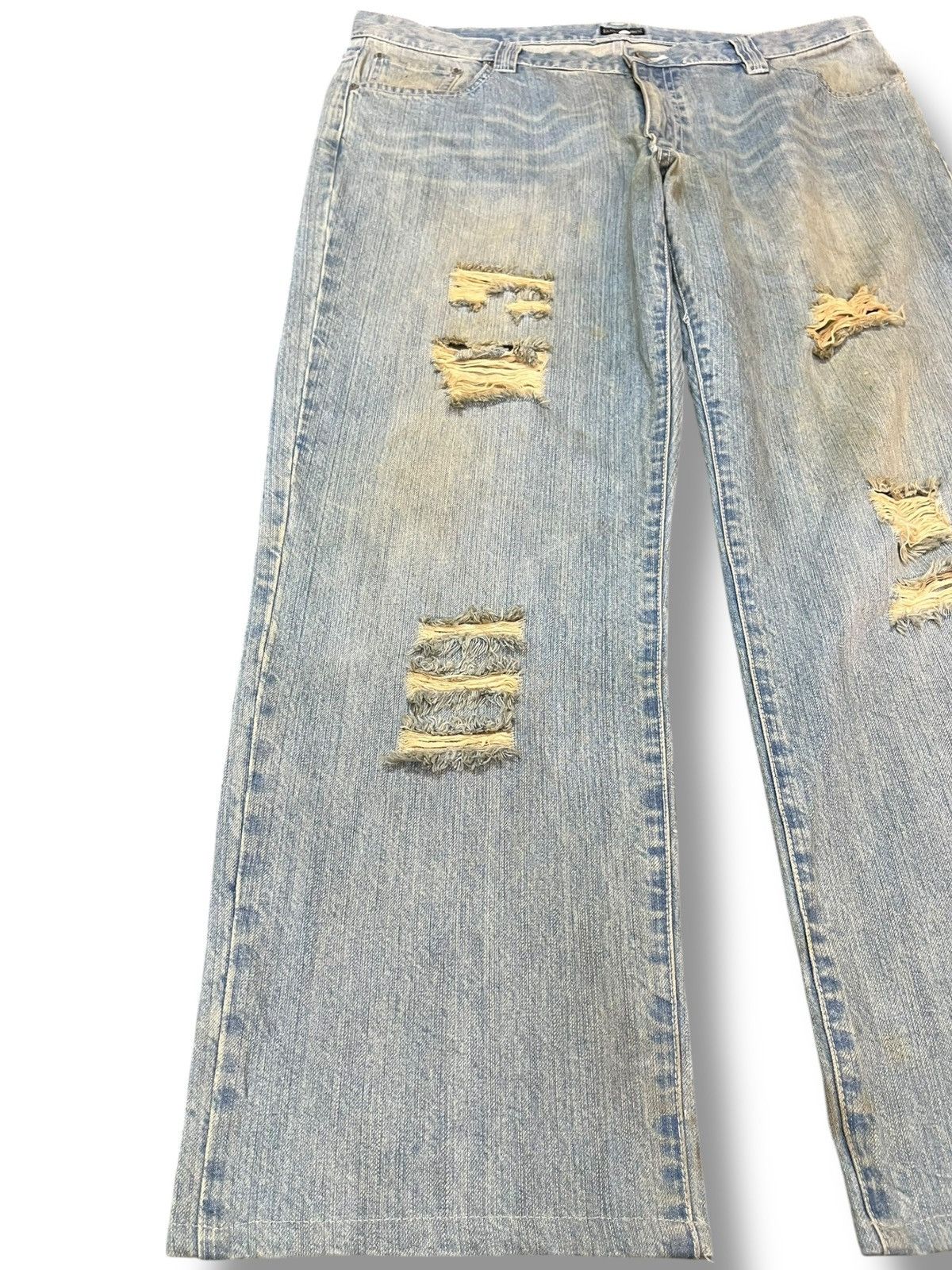 20471120 × Beauty Beast Vintage Amore Puro Baggy Grunge Distressed Denim Size US 38 / EU 54 - 3 Thumbnail