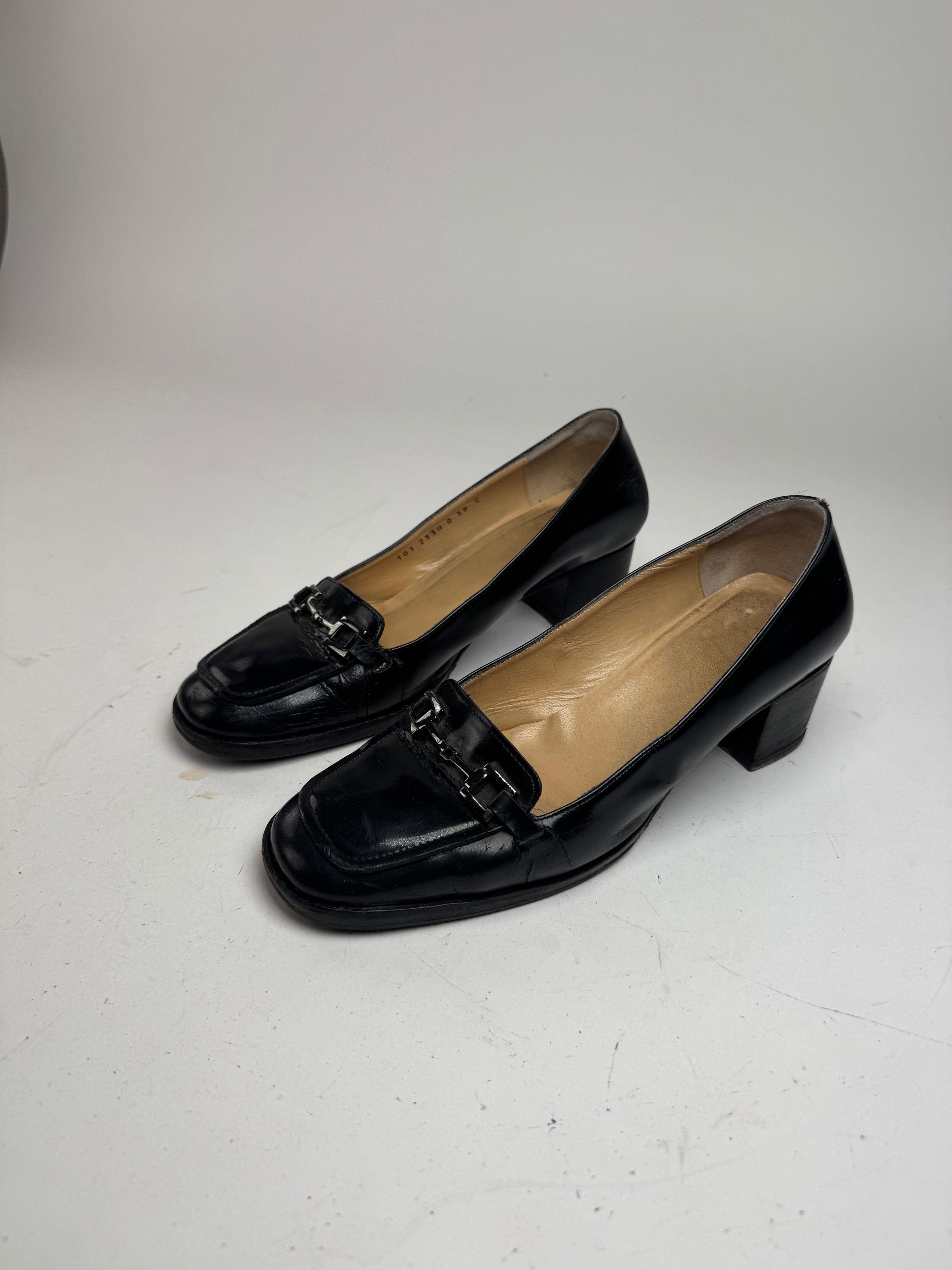 Gucci Vintage Patent Leather Pumps Black Size US 7 / IT 37 - 1 Thumbnail