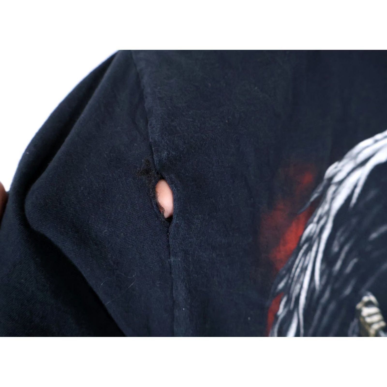 Fruit Of The Loom Grim Reaper Rottweiler T-Shirt Men's Small Black Skull Dogs Y2K Gothic (M Tag) Size US S / EU 44-46 / 1 - 5 Thumbnail