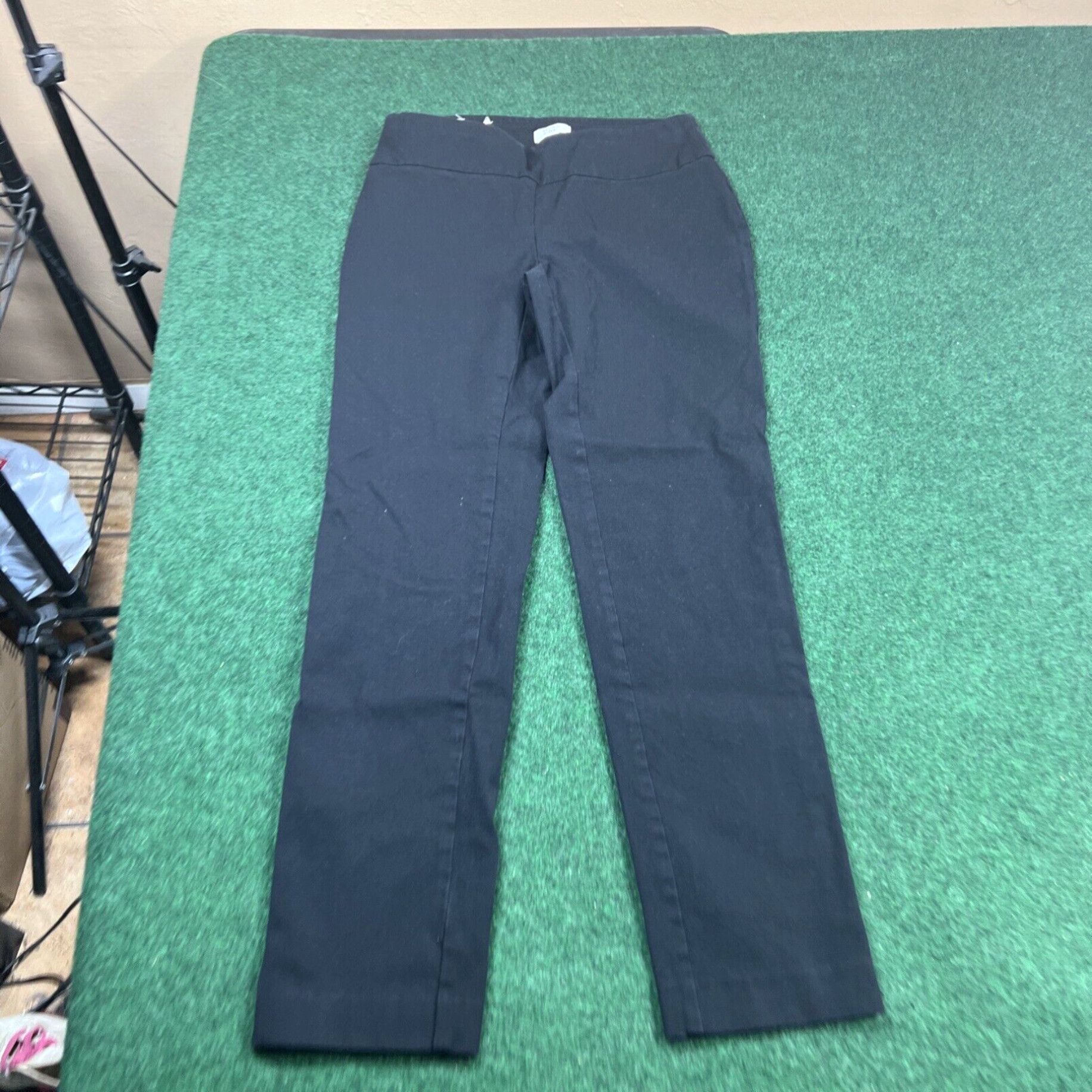 Vintage Crown & Ivy™ Women's Stretch Front Pants - Black Size 2 Measures 26X27 Size 26" / US 2 / IT 38 - 1 Thumbnail