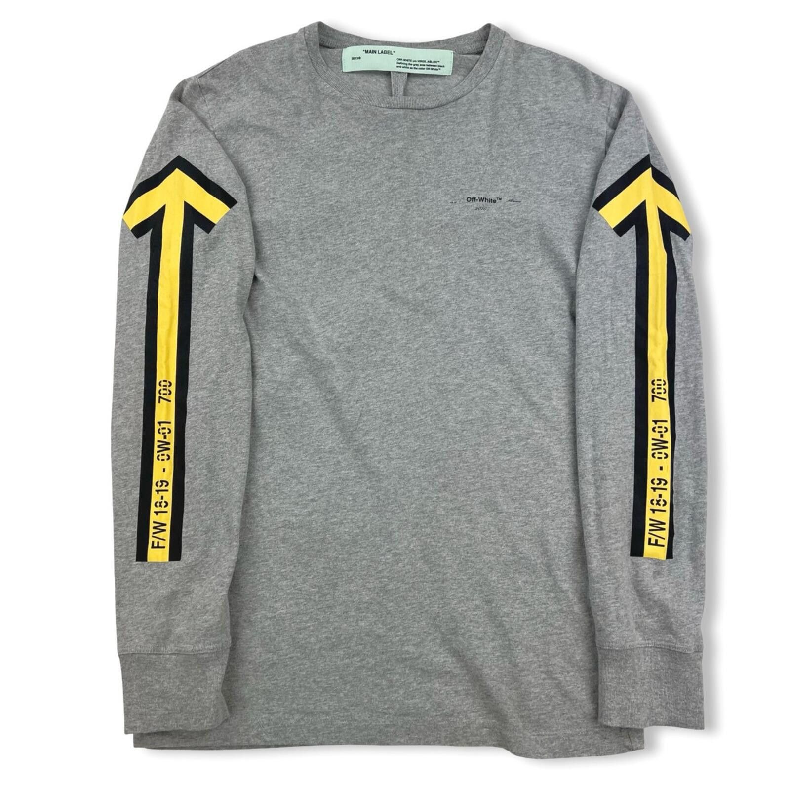Off-White Off-White Yellow Arrows Grey Long Sleeve T Shirt Size US S / EU 44-46 / 1 - 3 Thumbnail