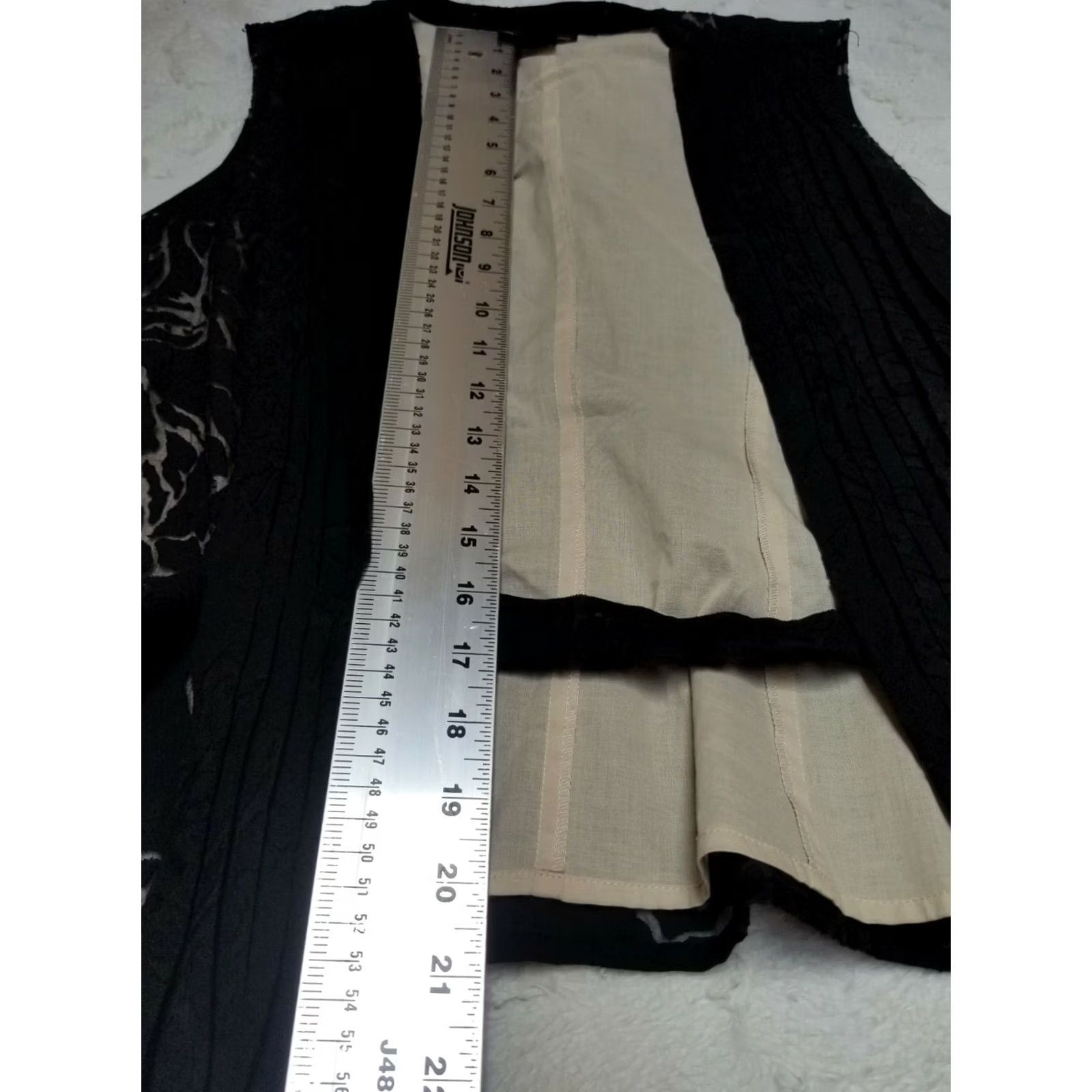Vintage Grace Dane Lewis Vest Womens Size 6 Black Pleated Tie-Front Lightweight Rayon Size M / US 6-8 / IT 42-44 - 5 Thumbnail
