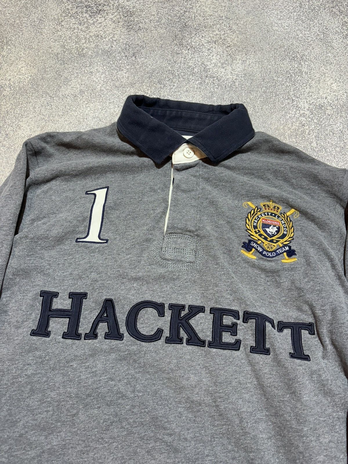 Hackett Hackett Klosters Snow Polo Rugby Shirt Meduim Size US L / EU 52-54 / 3 - 4 Thumbnail