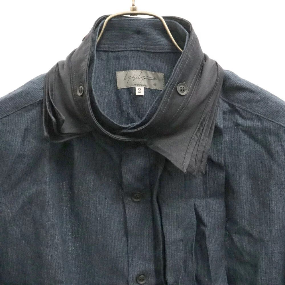 Yohji Yamamoto Yohji Yamamoto POUR HOMME 23SS Linen Long Sleeve Shirt Size US M / EU 48-50 / 2 - 3 Thumbnail