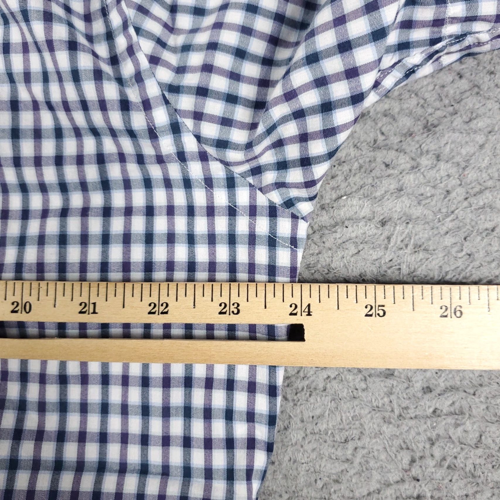 Lucky Brand Lucky Brand Shirt Mens Large Blue Check Button-Up Short Sleeve Casual Cotton Blend Regular Size US L / EU 52-54 / 3 - 5 Thumbnail