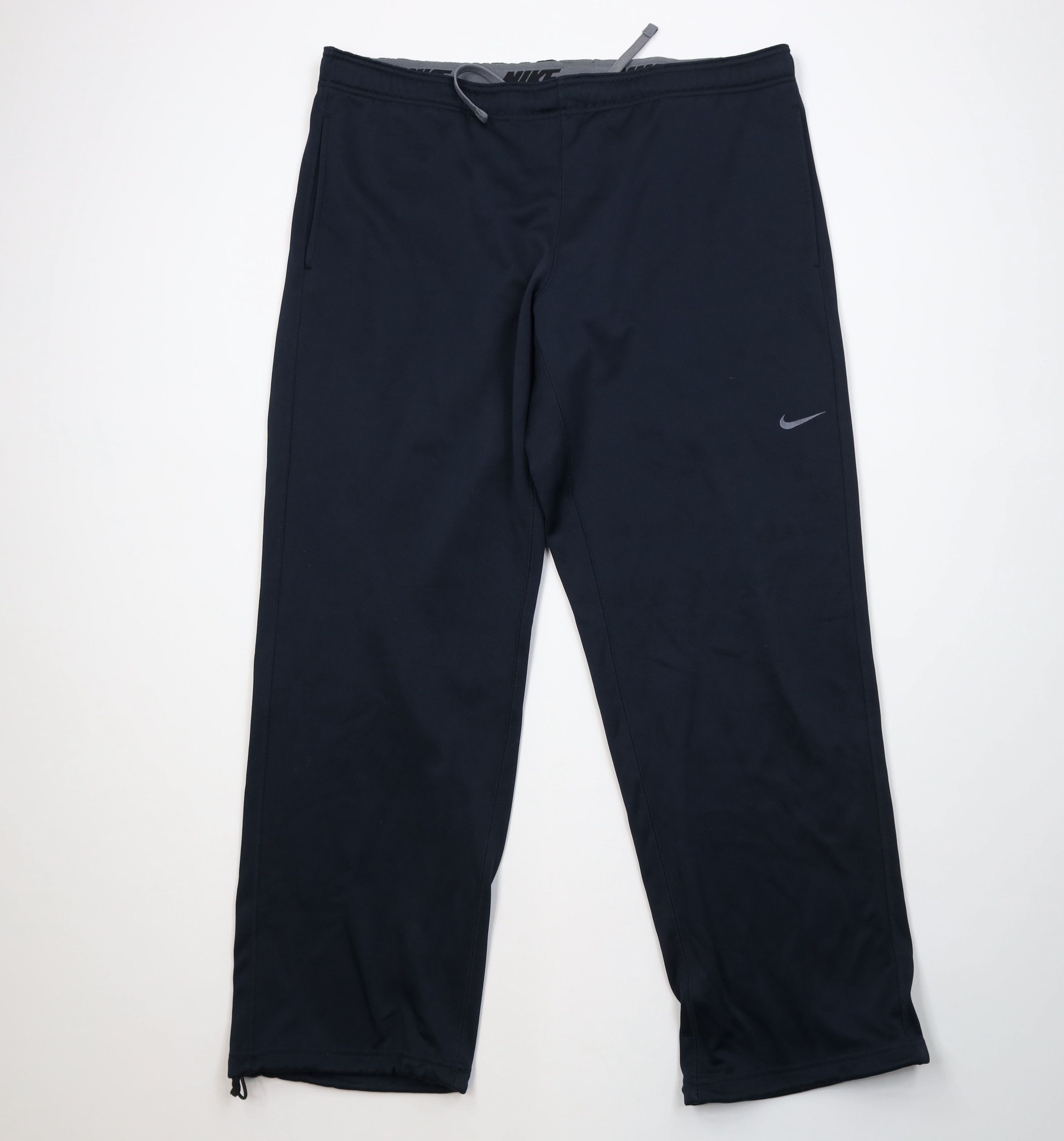 Vintage Y2K Nike Therma Fit Sweatpants Pants Navy Blue