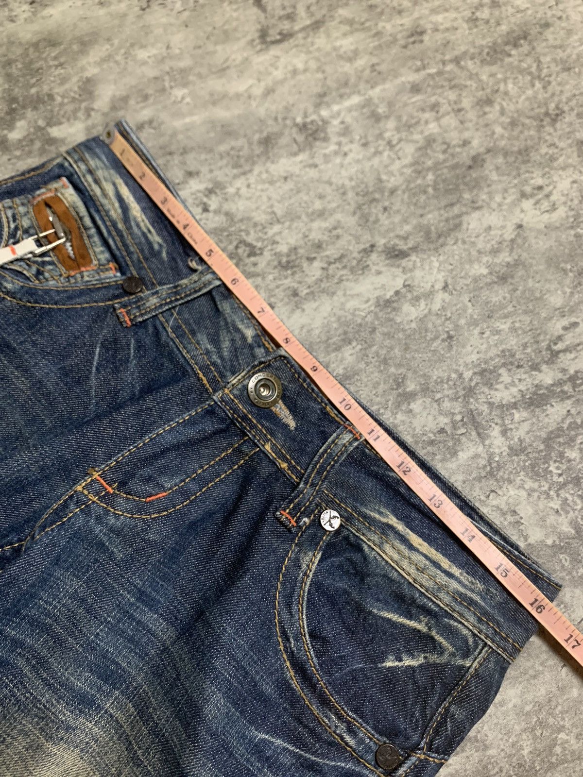 Tornado Mart Y2K Yoshitomo Nara x Lolita Acid Wash Clawmark Super Flare Size US 32 / EU 48 - 13 Thumbnail
