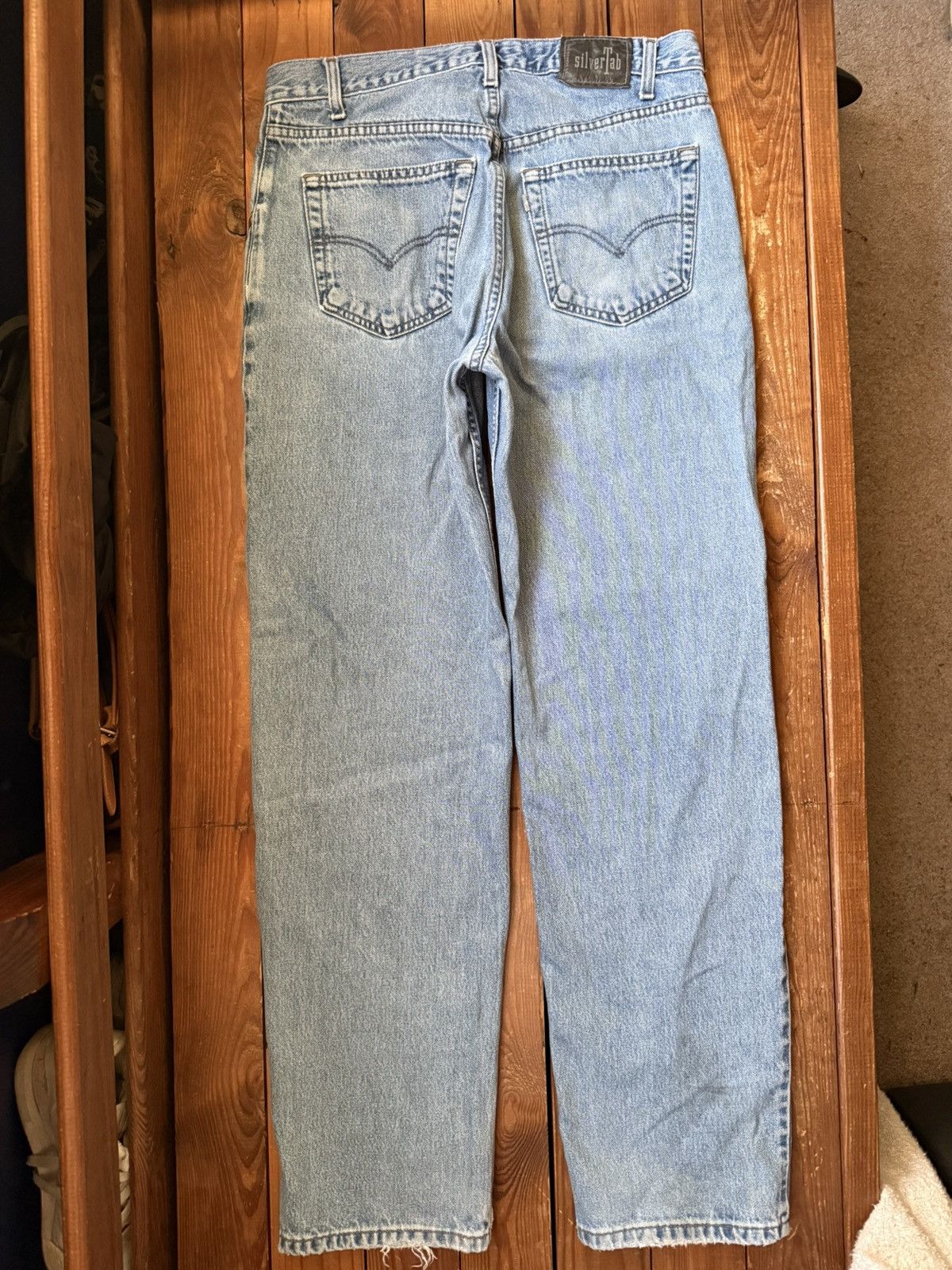 Levi's Vintage 90s Levis Silver Tab Straight Silver Tab Jeans Size US 33 - 3 Thumbnail