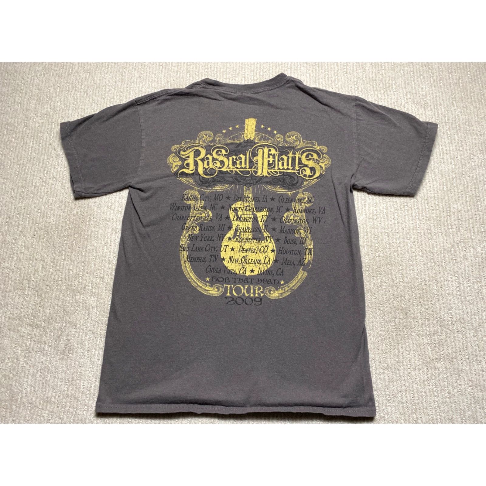 Gildan Rascal Flatts Mens Shirt Small Gray Tour Tee Gildan Casual T-Shirt Logo Cotton Short Sleeve Crew Neck Size US S / EU 44-46 / 1 - 2 Thumbnail