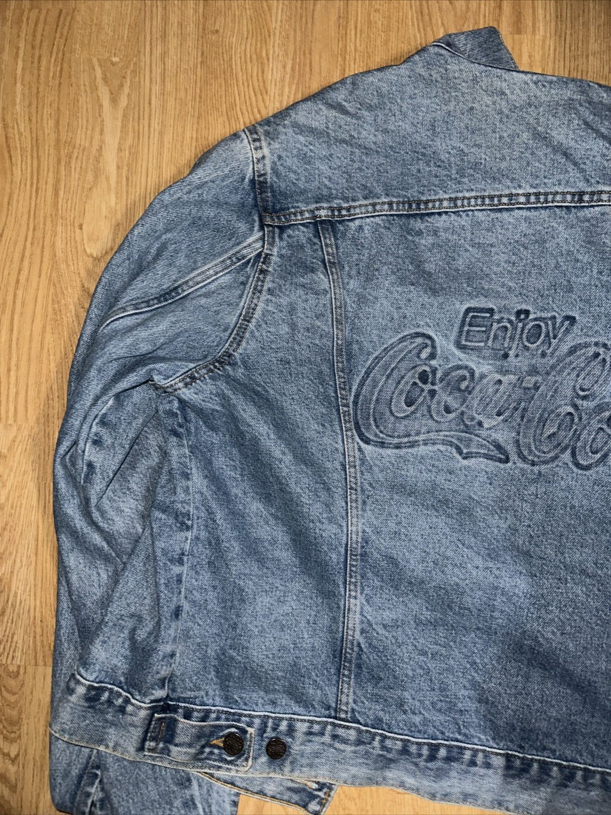 Coca Cola × Vintage Vintage Coca Cola Denim Jacket Size US XXL / EU 58 / 5 - 7 Thumbnail