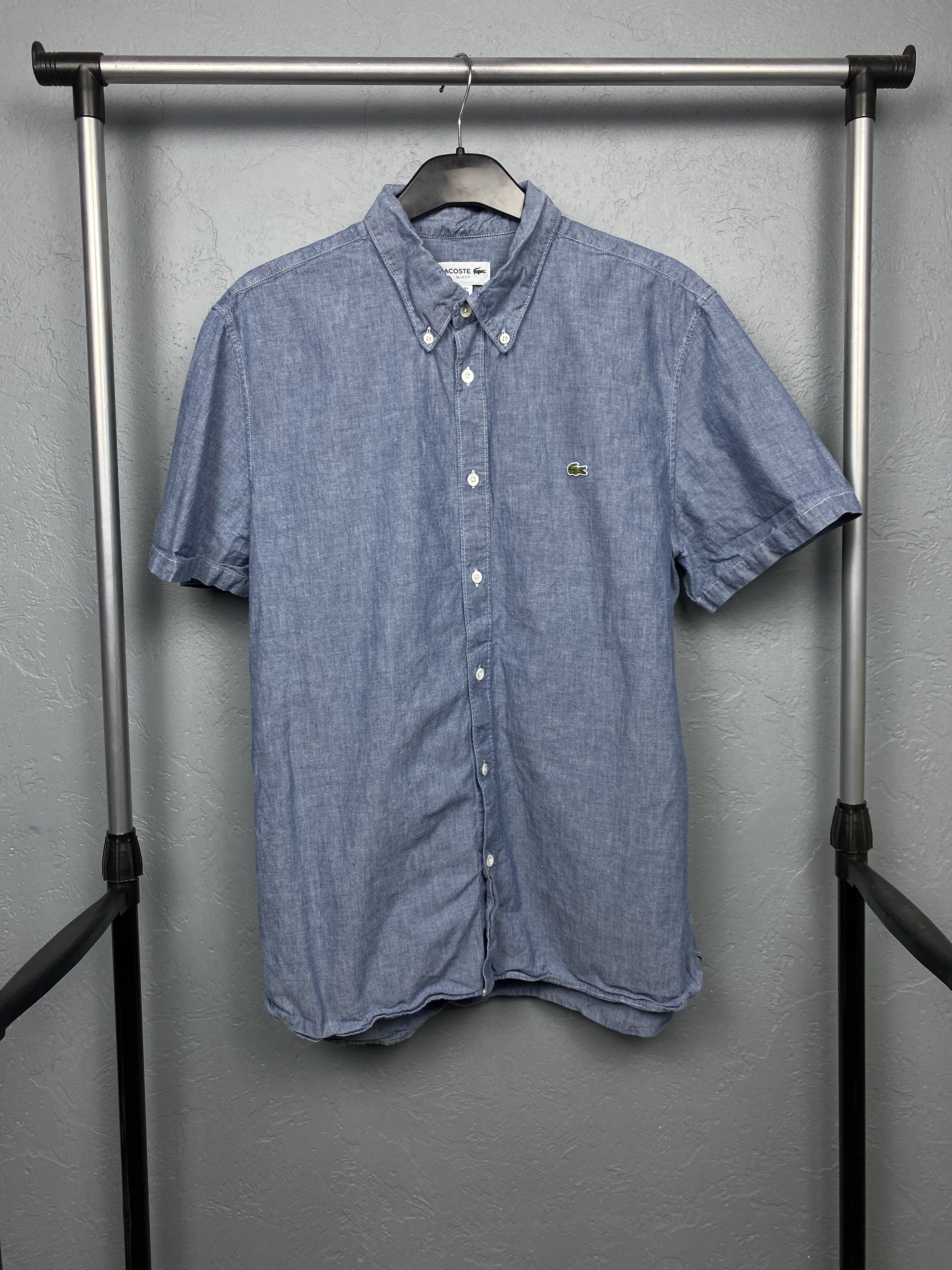 Lacoste Lacoste Vintage Mens Short Sleeve Shirt Size US L / EU 52-54 / 3 - 1 Thumbnail