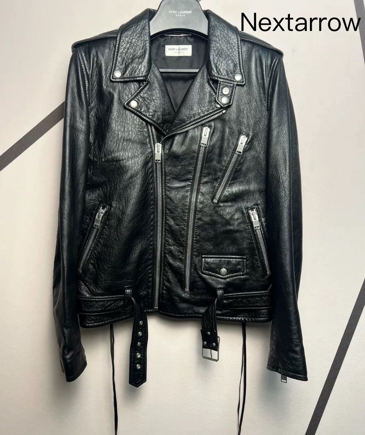 Saint Laurent Paris × Yves Saint Laurent Saint Laurent SLP genuine blood tooth leather jacket Size US L / EU 52-54 / 3 - 2 Thumbnail