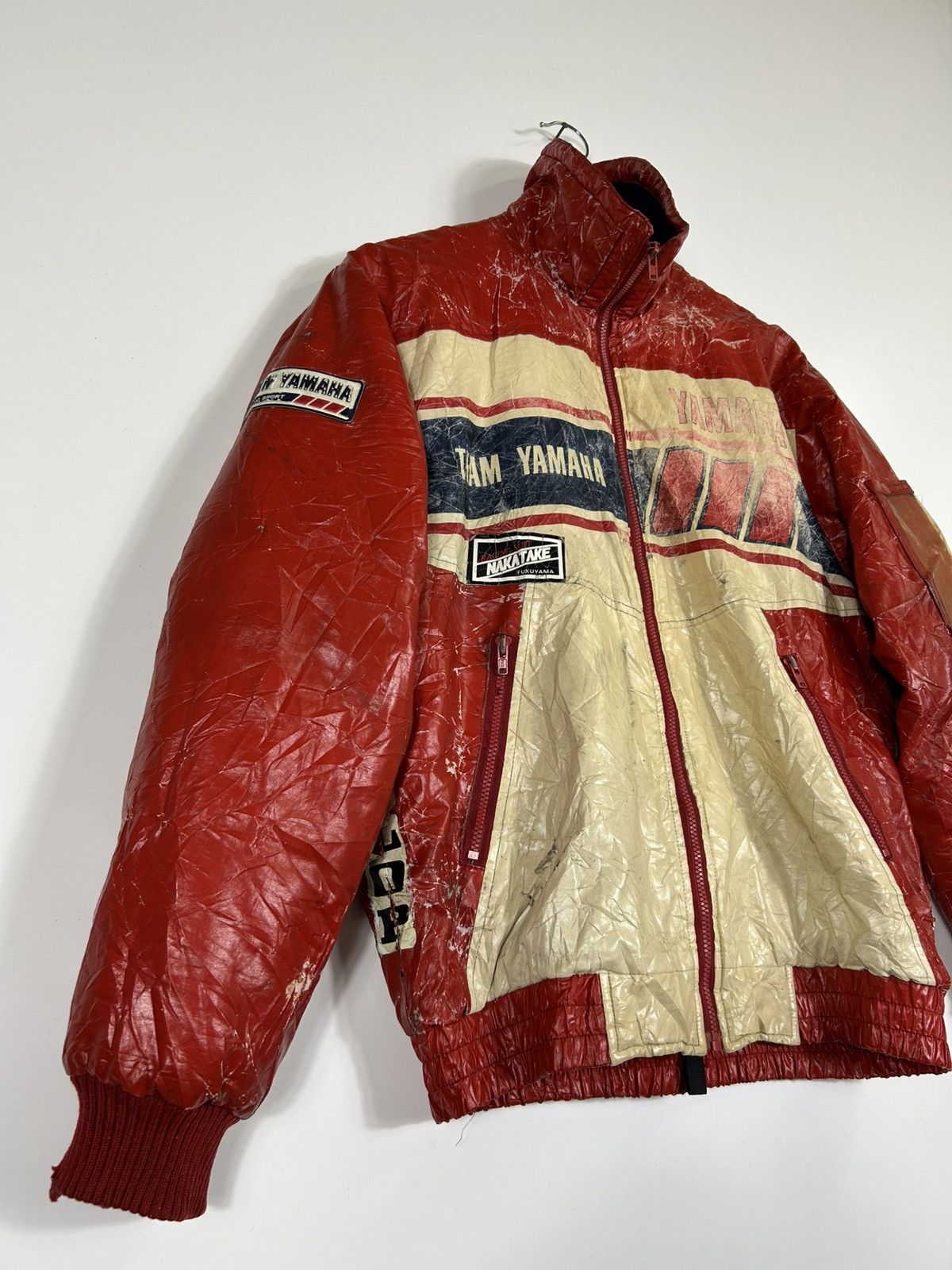 Vintage × Yamaha ⚡️Vintage Team Yamaha Motorsport Distressed Bomber Jacket Size US M / EU 48-50 / 2 - 2 Thumbnail