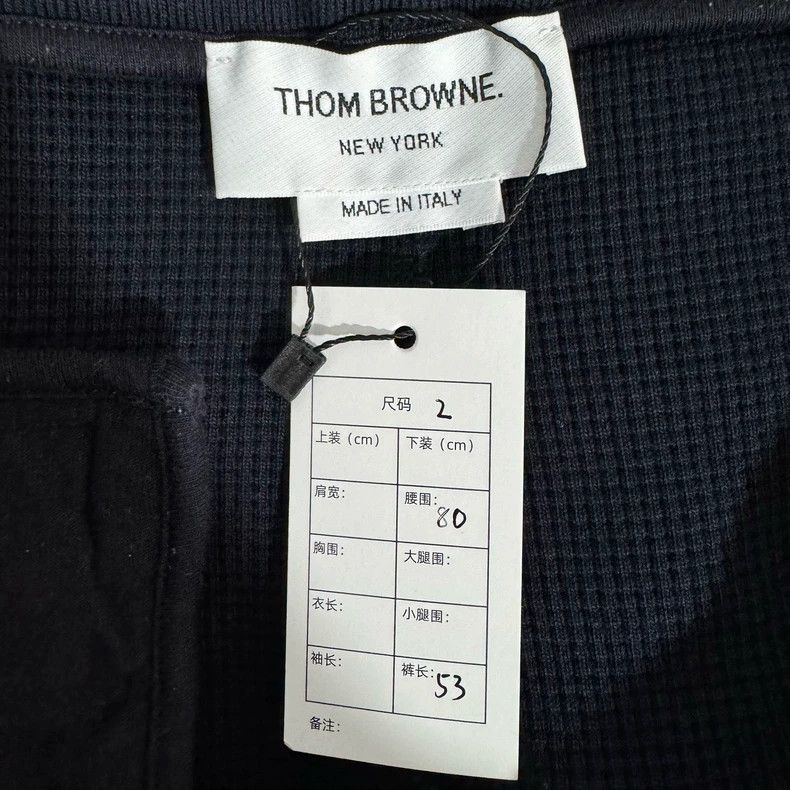 Thom Browne Thom Browne size2 Blue and green waffle shorts Size US 26 / EU 42 - 2 Thumbnail